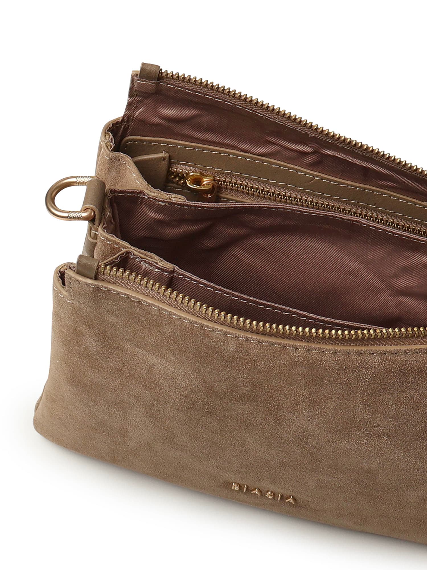 Biasia Feather Small Shoulder Bag In Brown