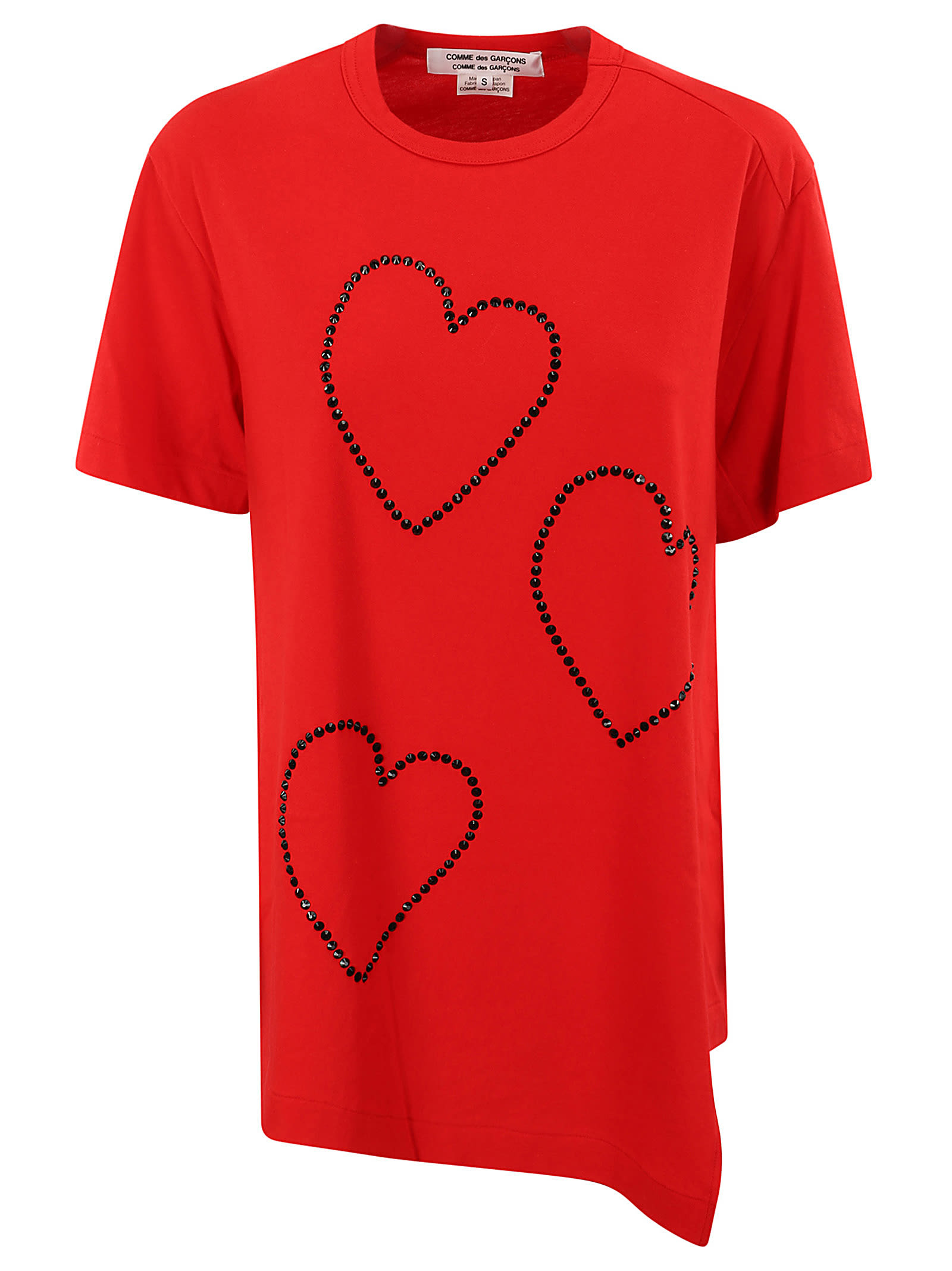 Shop Comme Des Garçons Comme Des Garçons Ladies T-shirt In Red/black