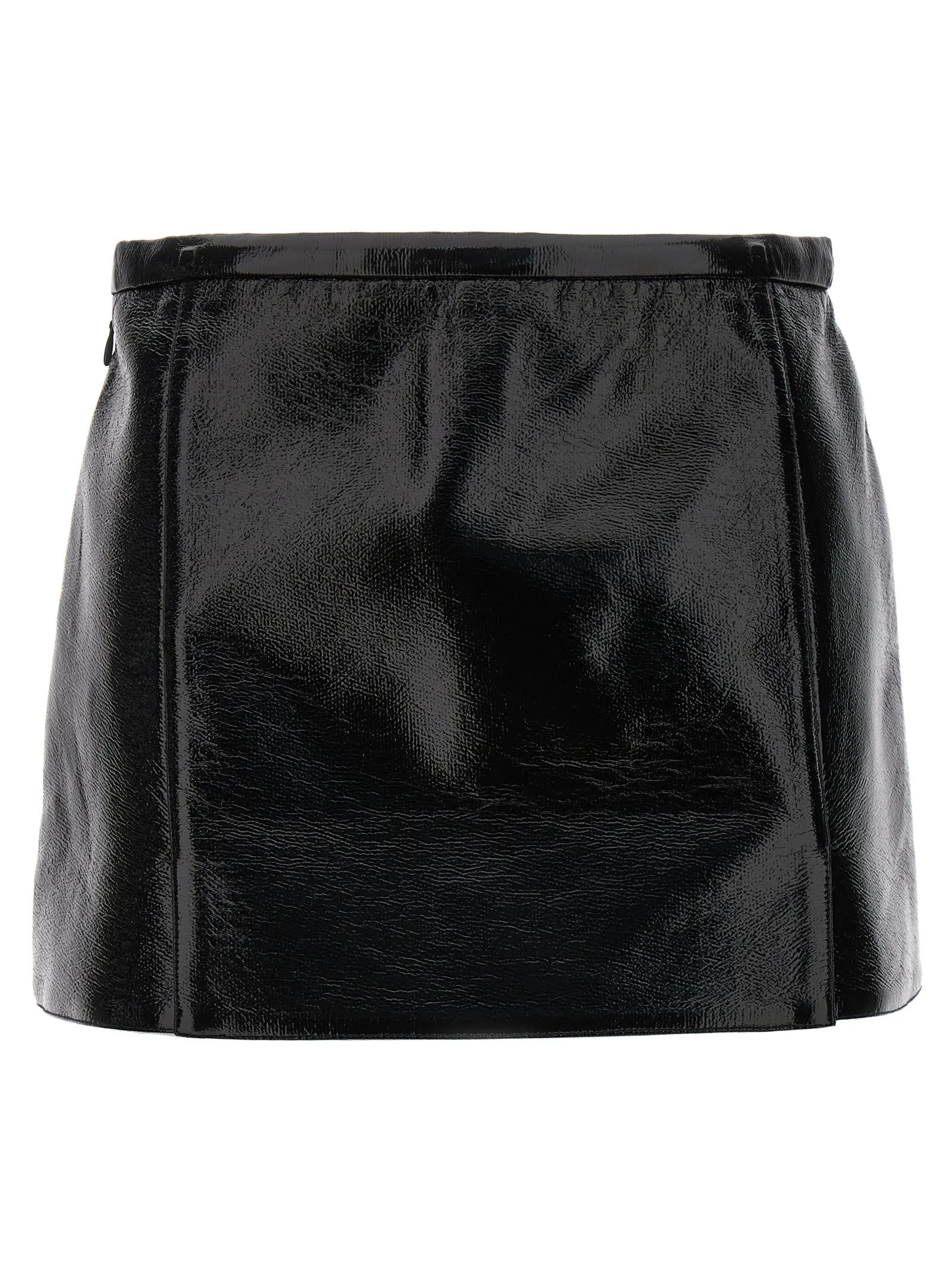 Shop Courrèges Heritage A-line Skirt In Black