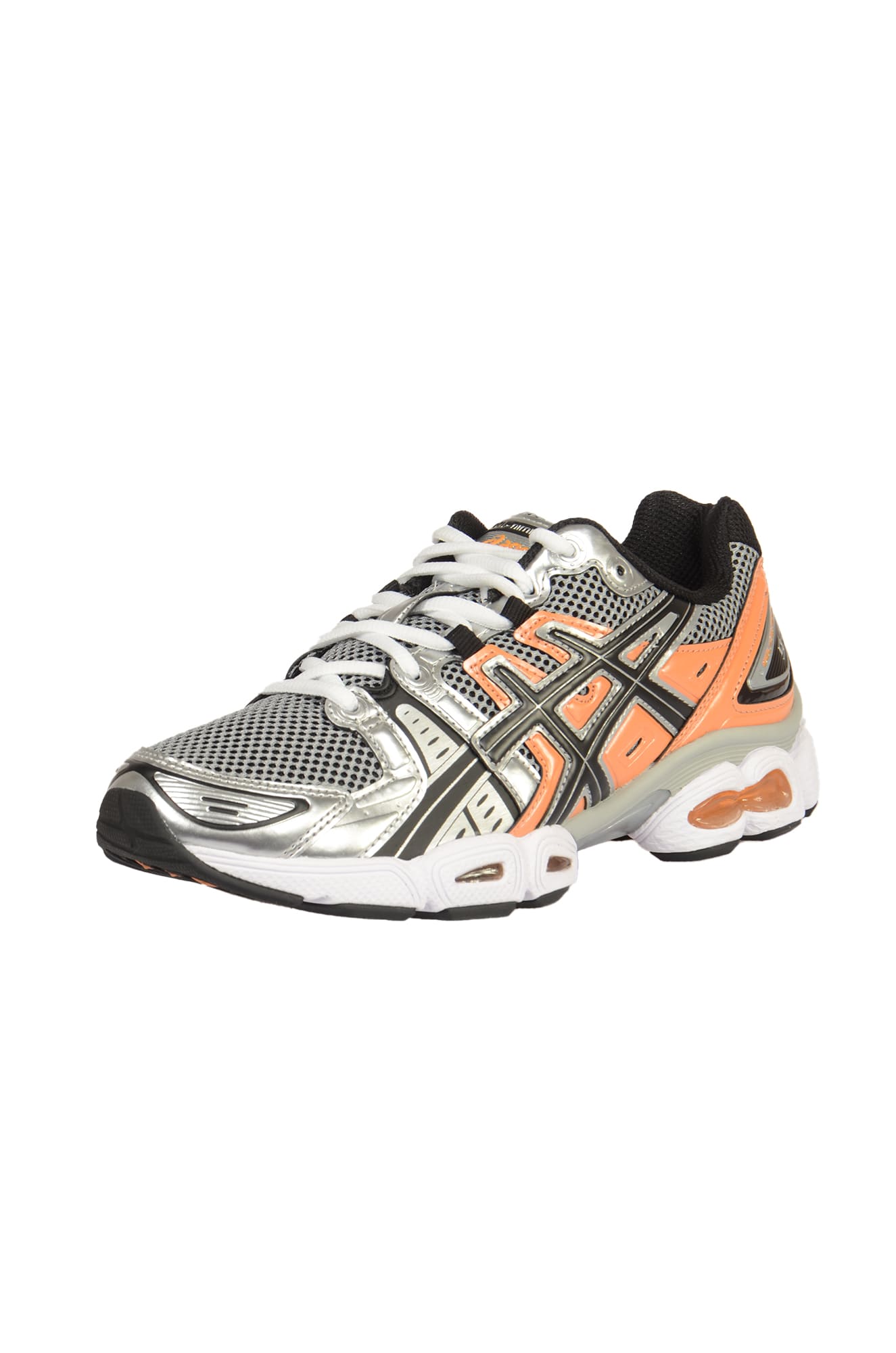 Shop Asics Gel-nimbus 9 Sneakers In Sheet Rock/orange Lily