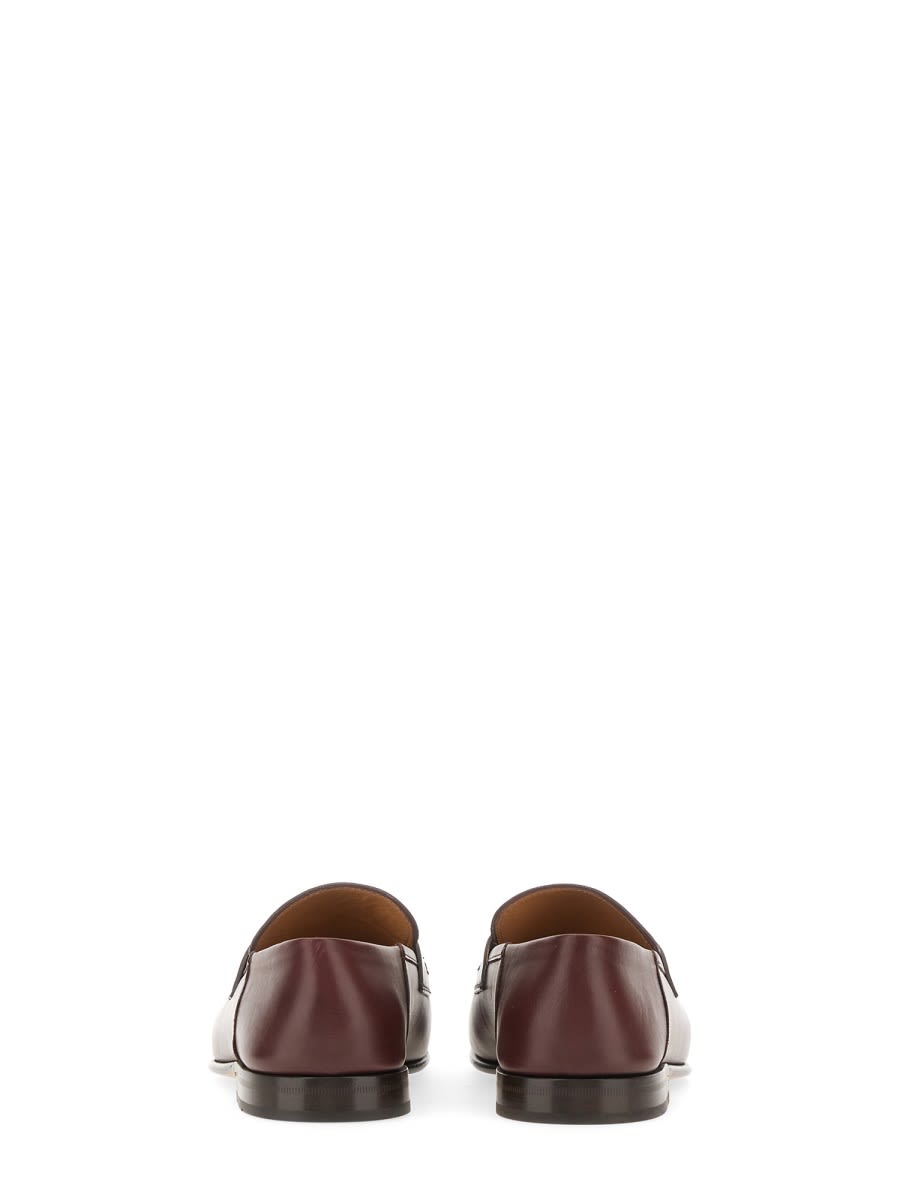Ferragamo Moccasin With Gancini Ornament In Brown