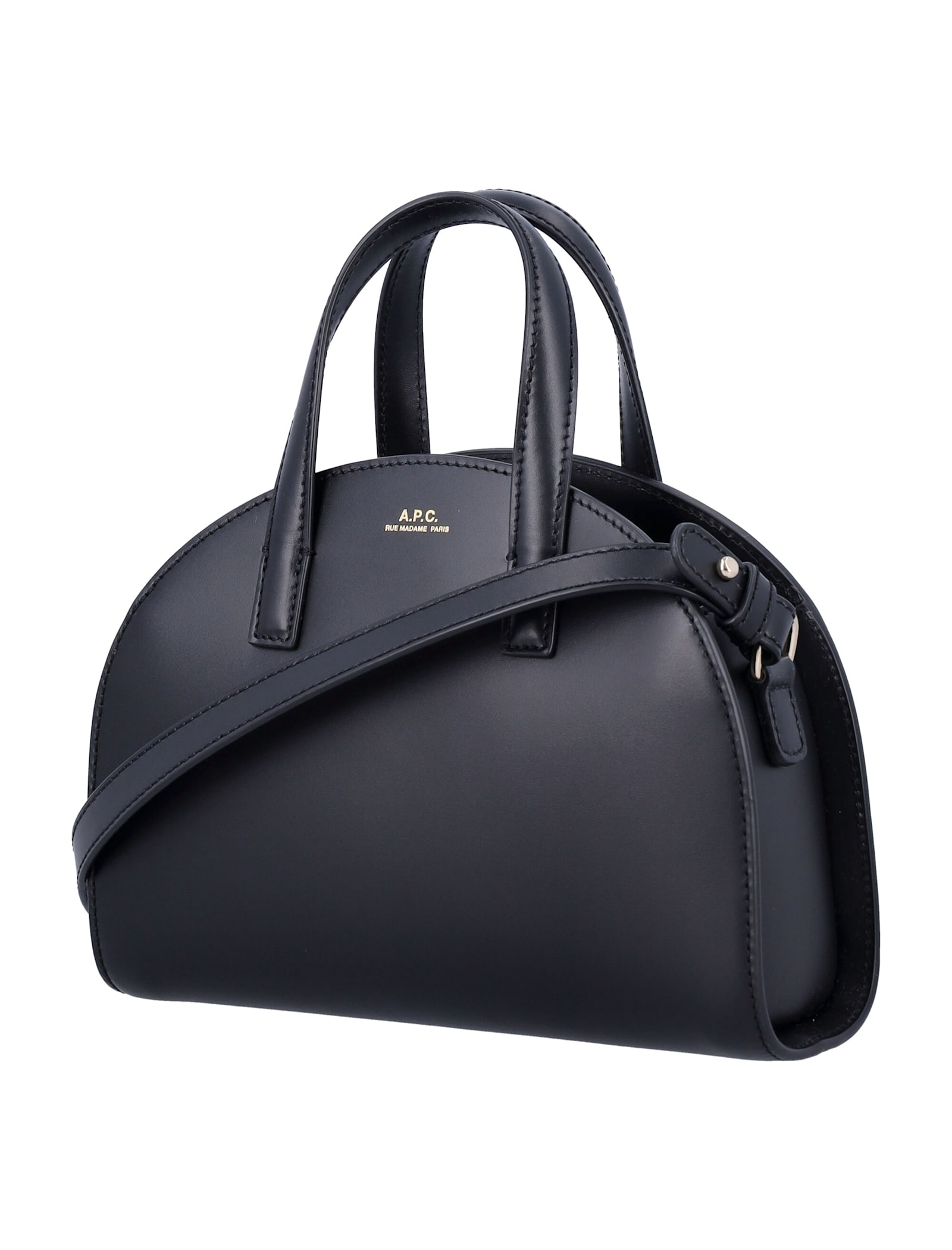 Apc A.p.c. Curved Silhouette Tote Bag In Black