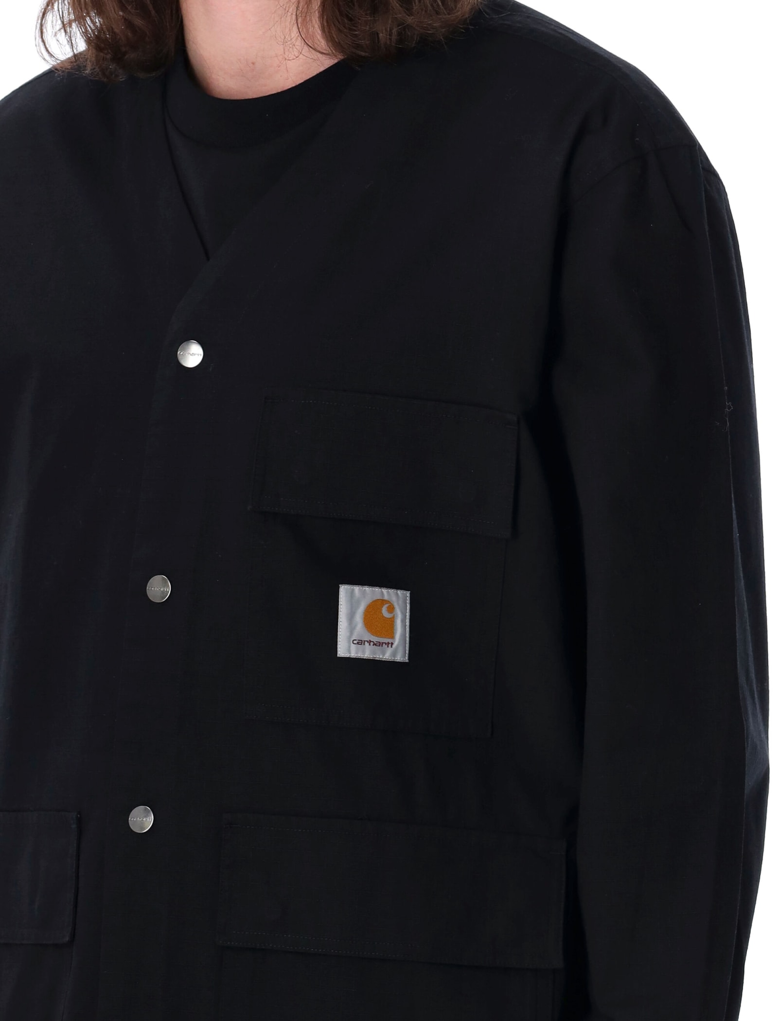 Shop Carhartt Elroy Shirt Jacket In Black