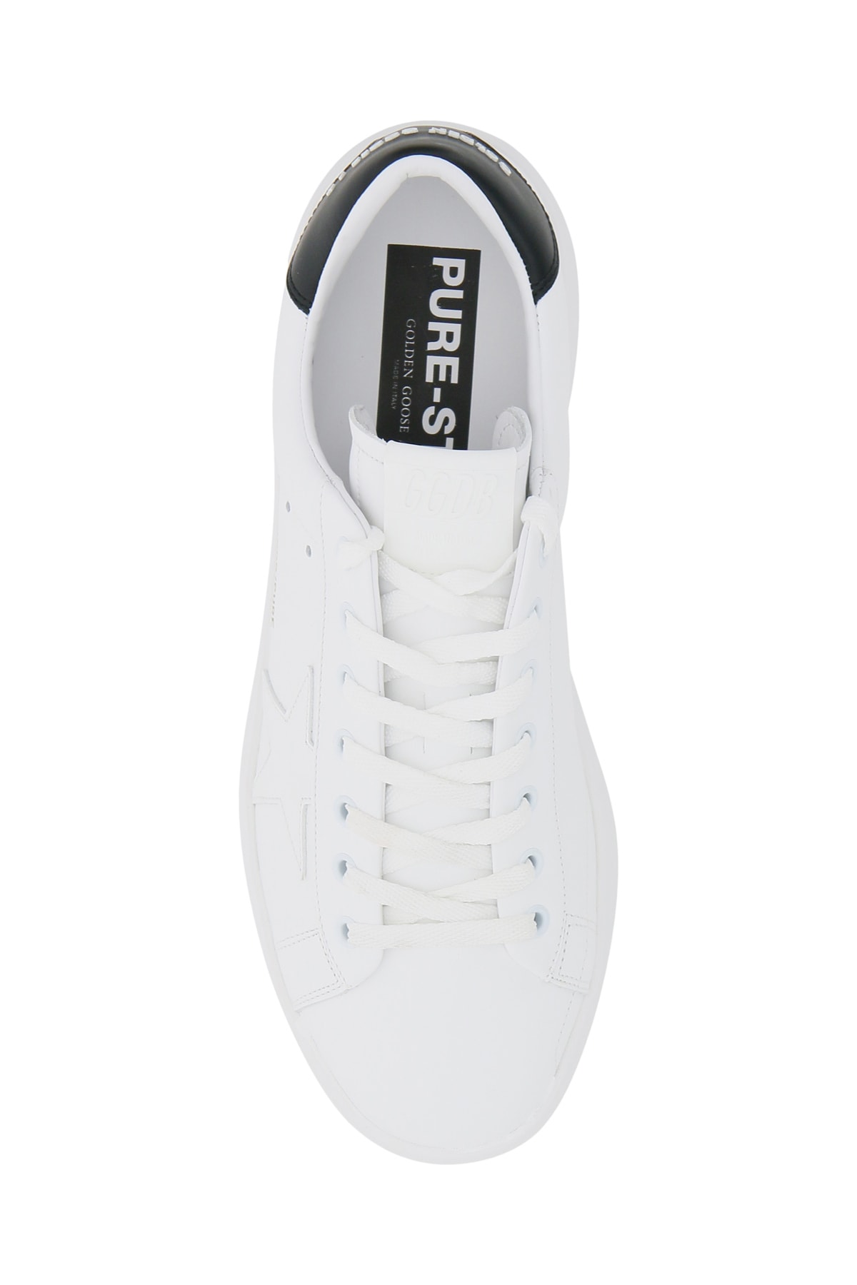 Shop Golden Goose Pure-star Sneakers In White Black (white)