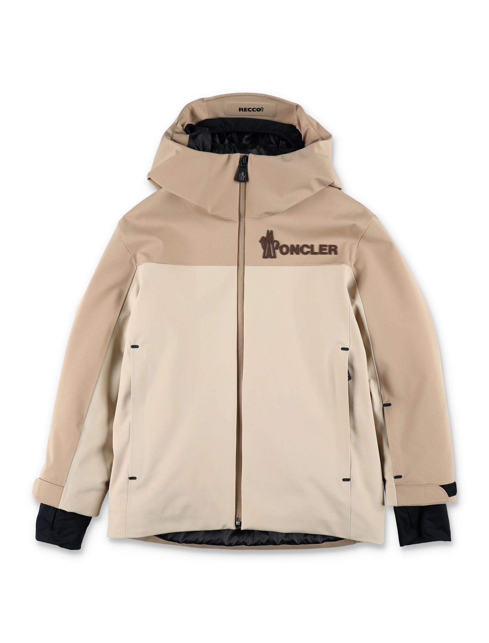 Moncler Grenoble Kids Moriond Ski Jacket Beige In Brown