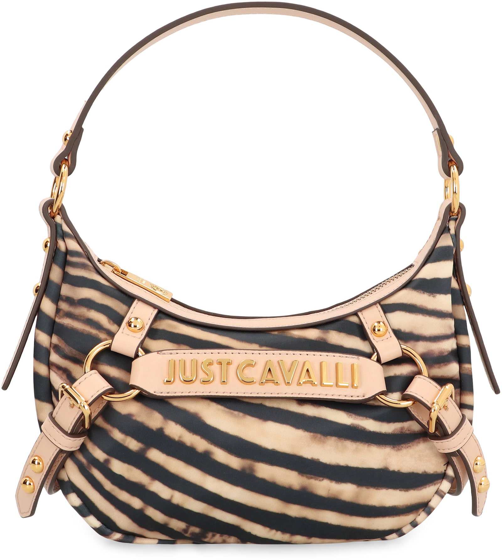 Just Cavalli Printed Handbag In Brown