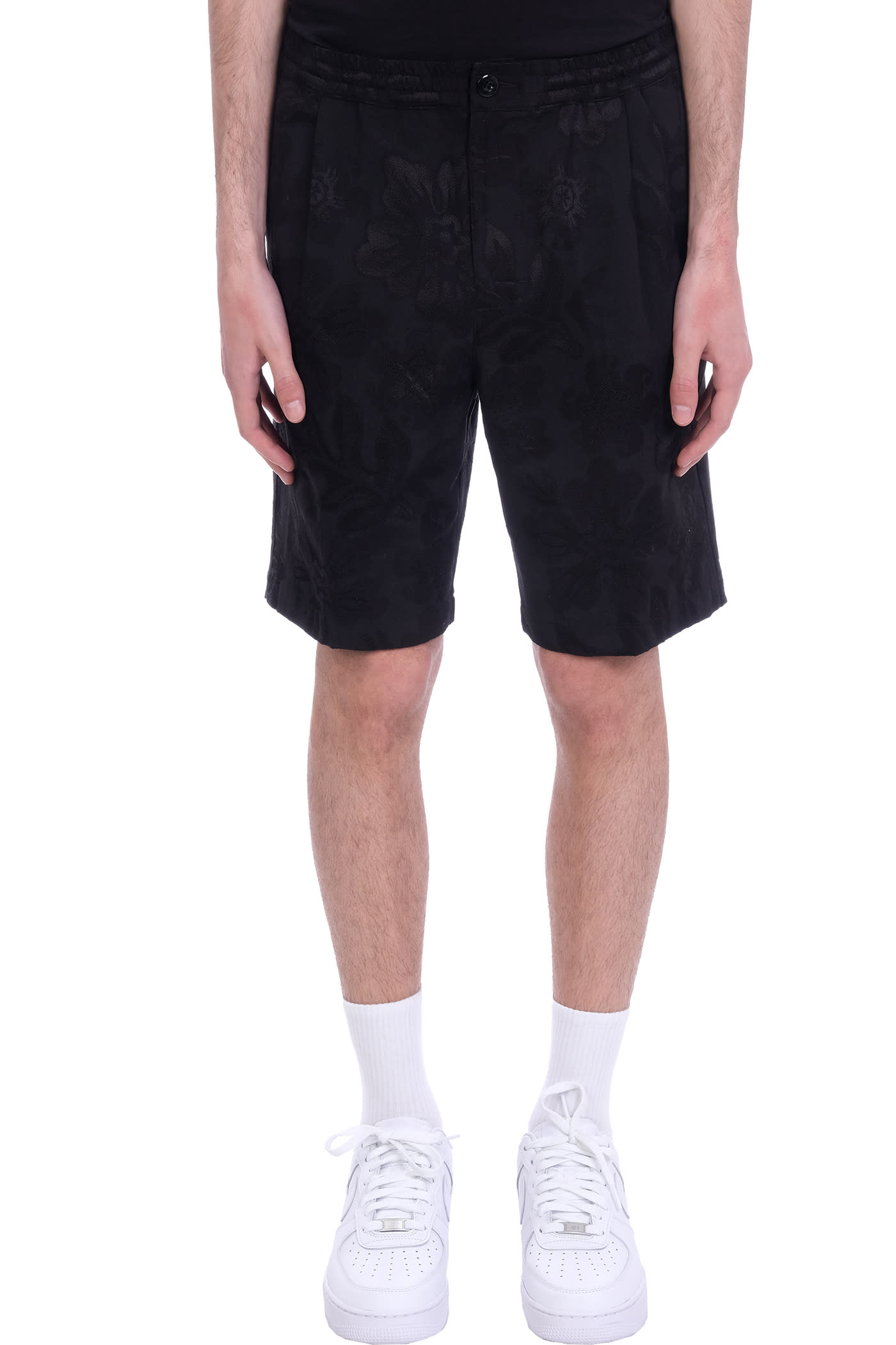STUSSY SHORTS IN BLACK COTTON,112260ST