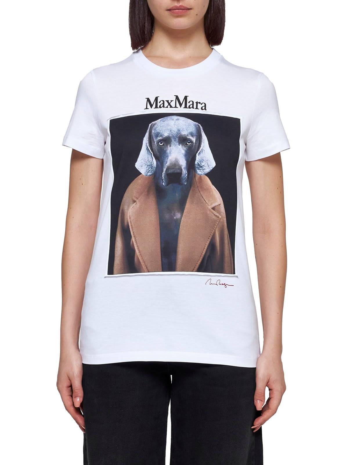 MAX MARA GRAPHIC PRINTED CREWNECK T-SHIRT 