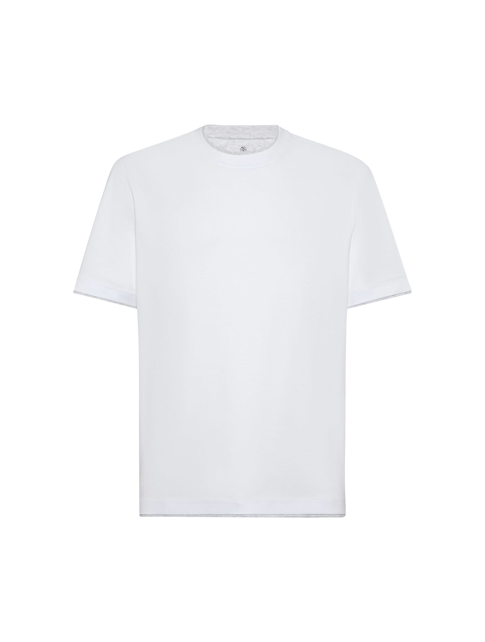 Shop Brunello Cucinelli Layered-effect T-shirt In White Pearl