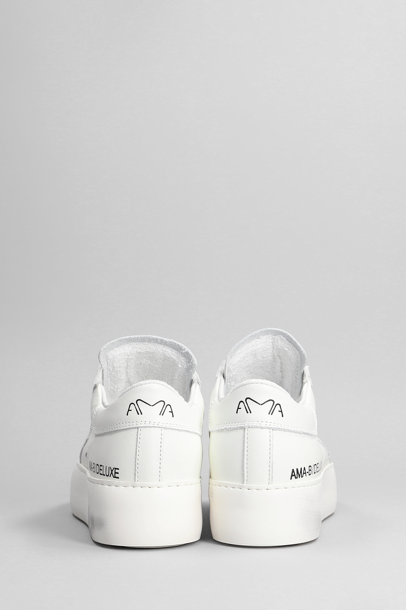Ama Brand Sneakers In White Leather | ModeSens