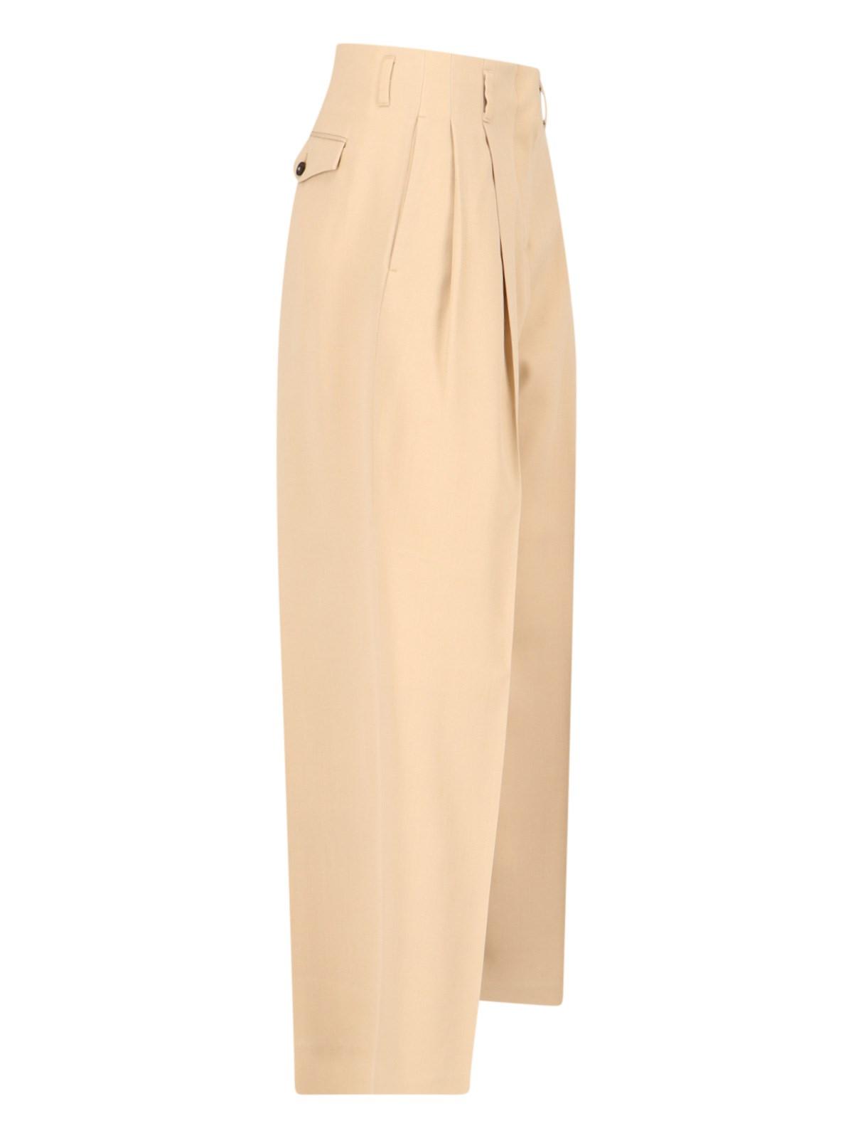 Shop Golden Goose Tailored Trousers In Beige