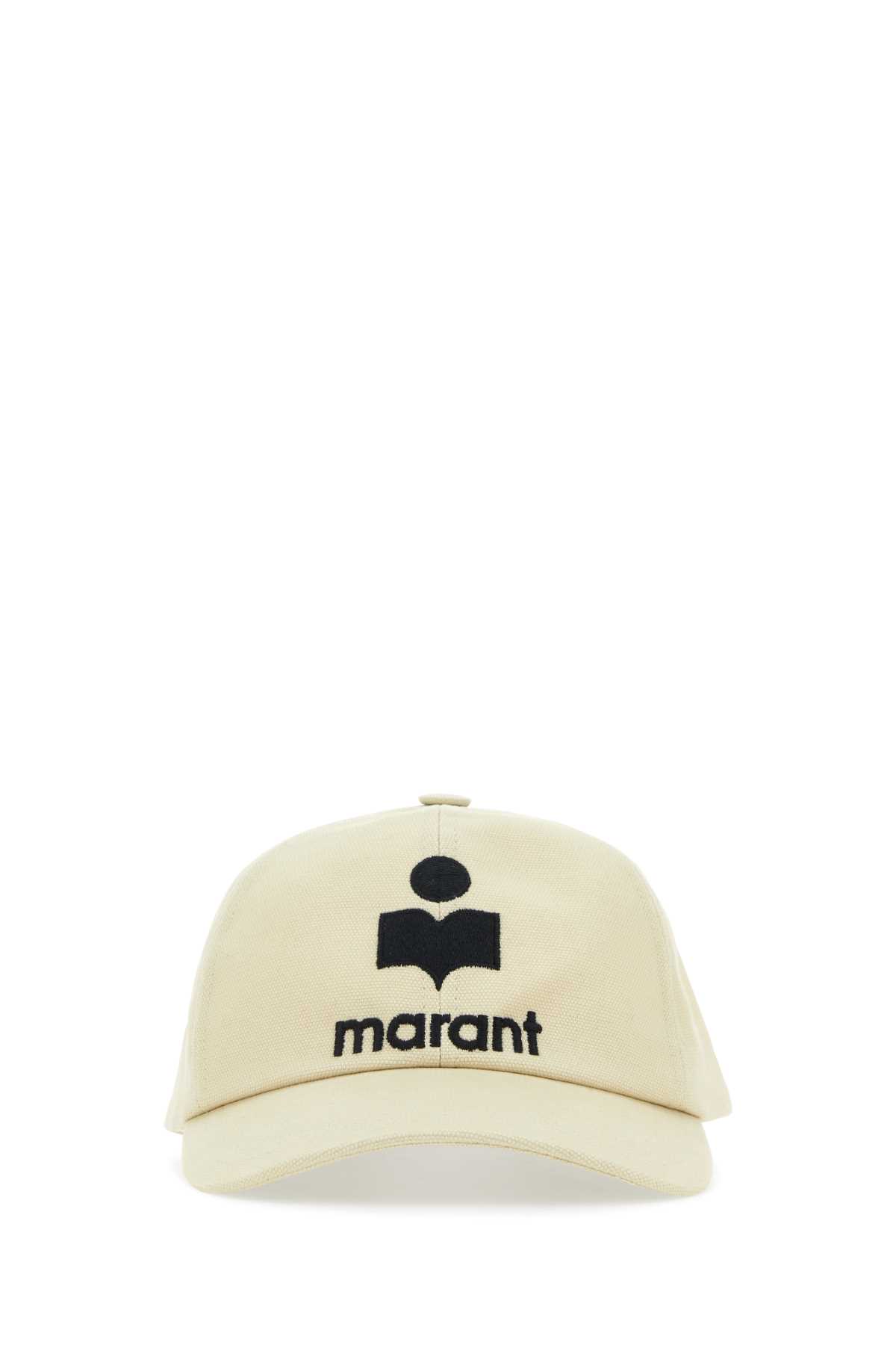 Shop Isabel Marant Sand Cotton Tyron Baseball Cap In Ecrublack