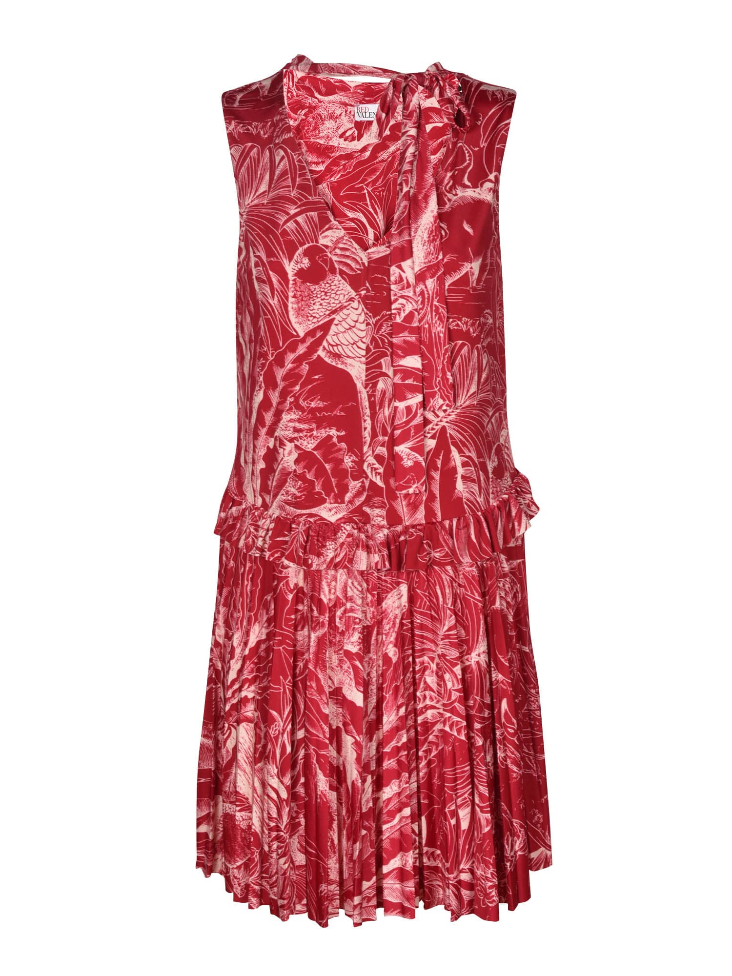 RED Valentino Sleeveless Pleated Dress