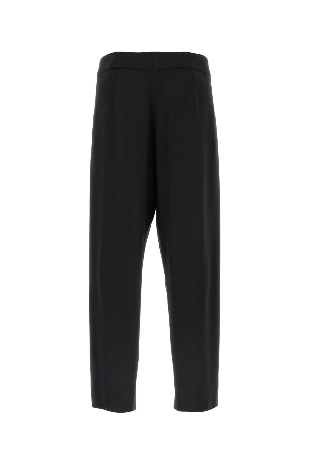 Shop Saint Laurent Black Satin Pant