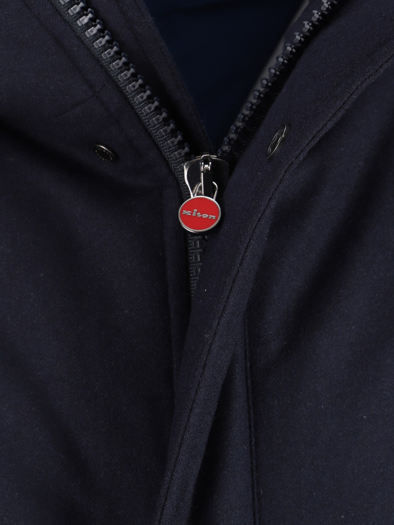 Shop Kiton Down Jacket In Blu