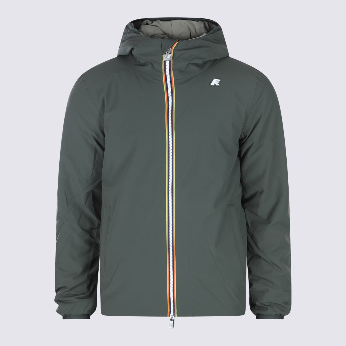 K-way Giacche Green Blackish-green Oak In Green