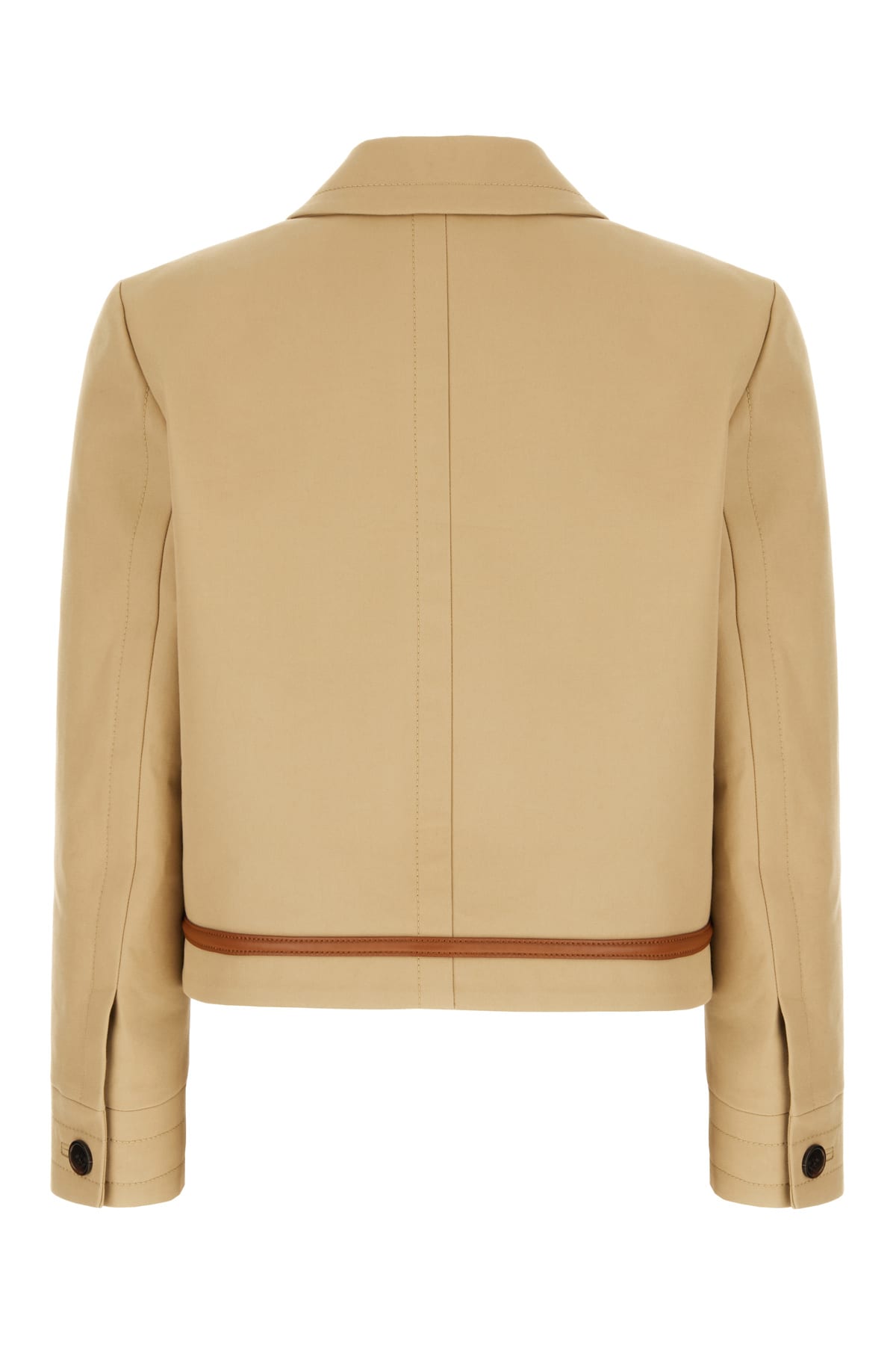 Gucci Cotton Trench With Adjustable Side Tabs In Beige