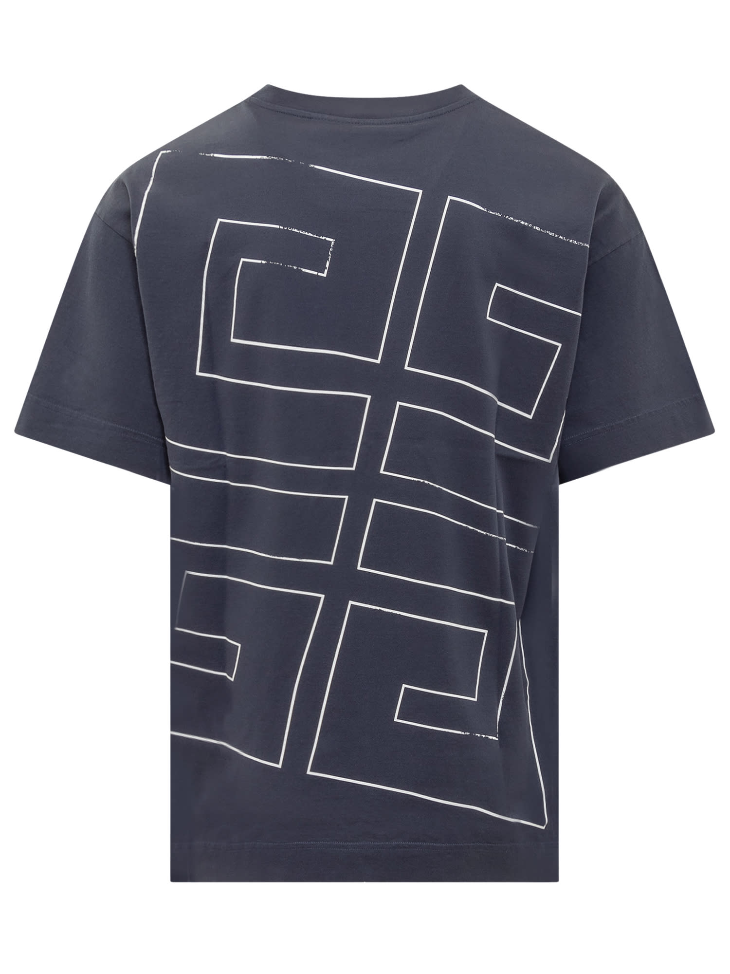 Shop Givenchy 4g Cotton T-shirt In Deep Blue