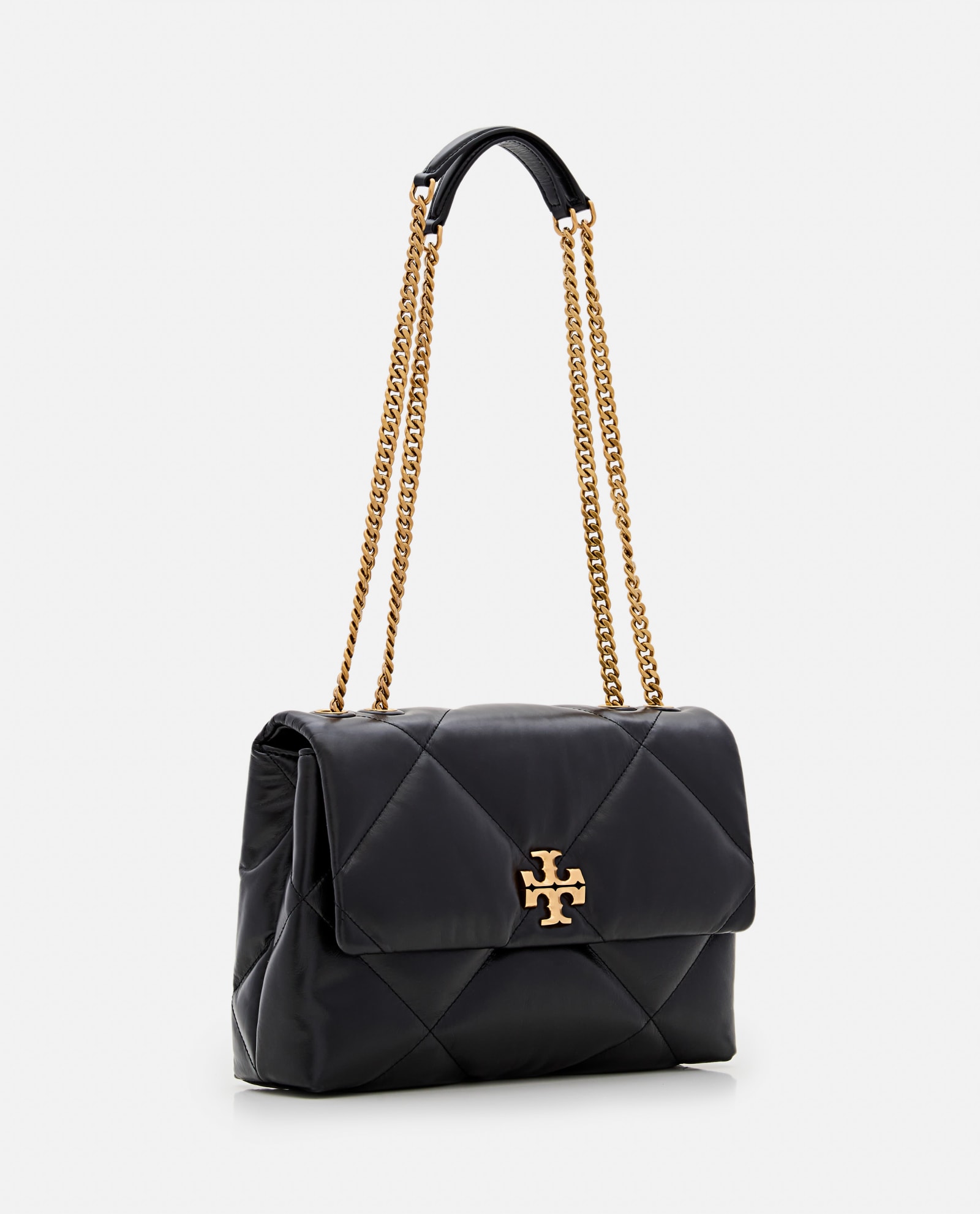 Shop Tory Burch Kira Diamond Quilt Shoulder Bag In Black