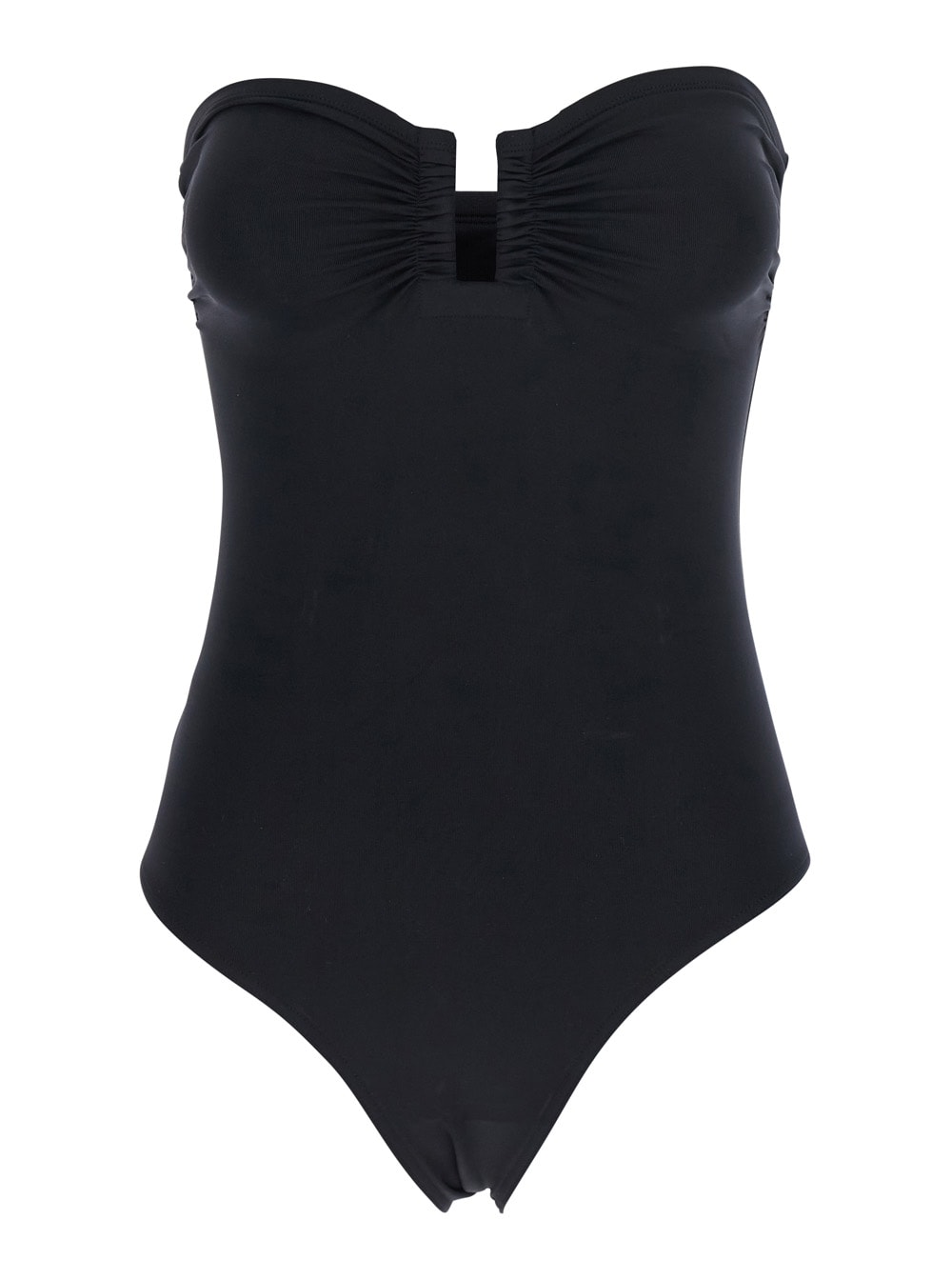 Eres Cassiopee Black One-piece Swimsuit With Back Neckline In Tech Fabric Woman In Black