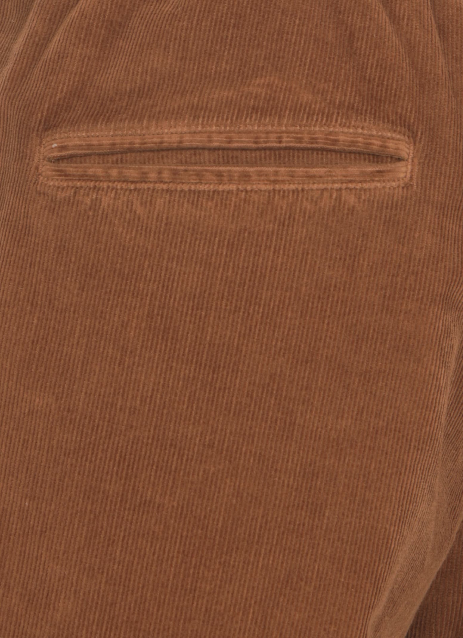 Shop Peserico Velvet Trousers In Brown