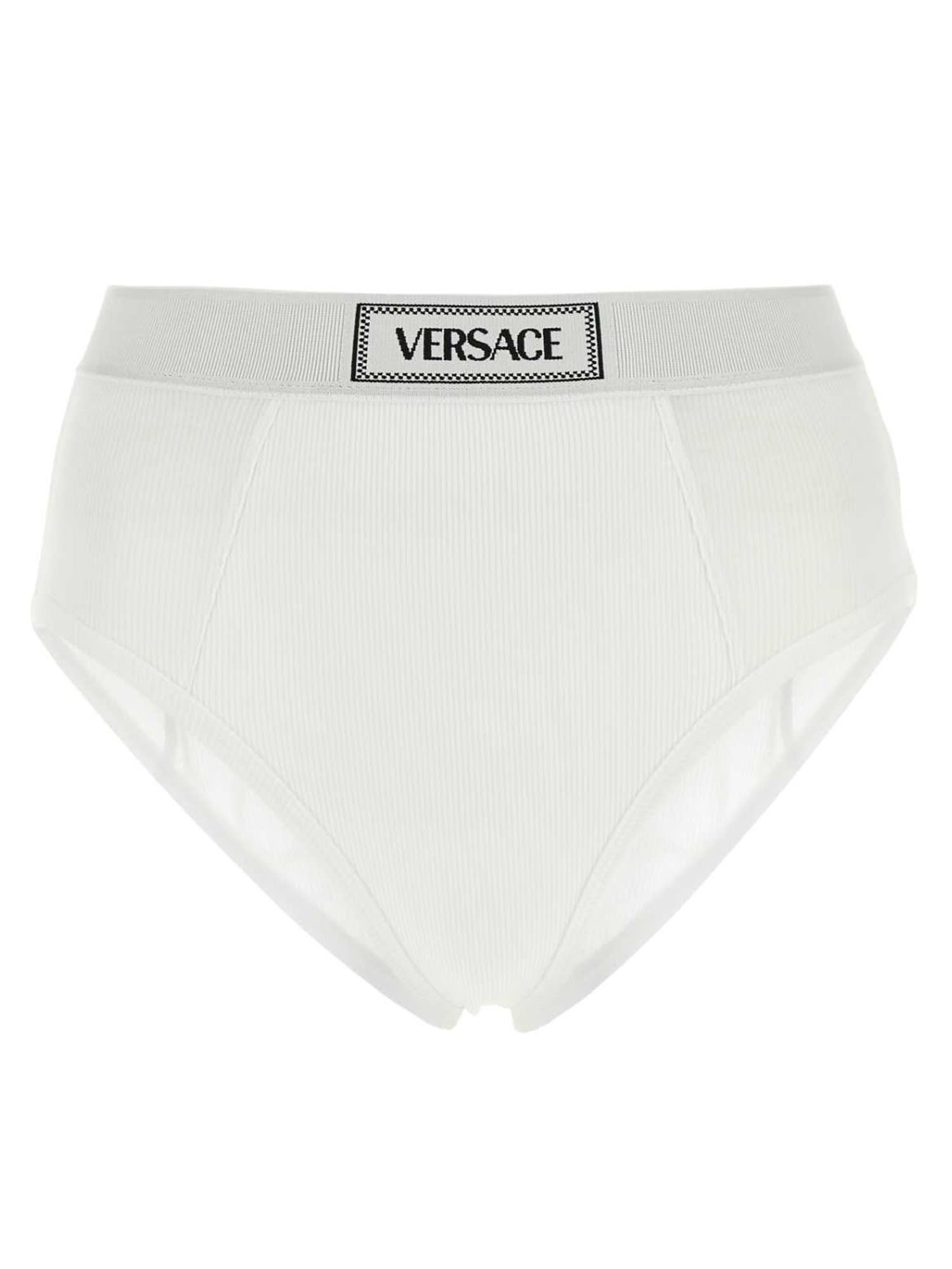 Shop Versace Cotton Slip. In White