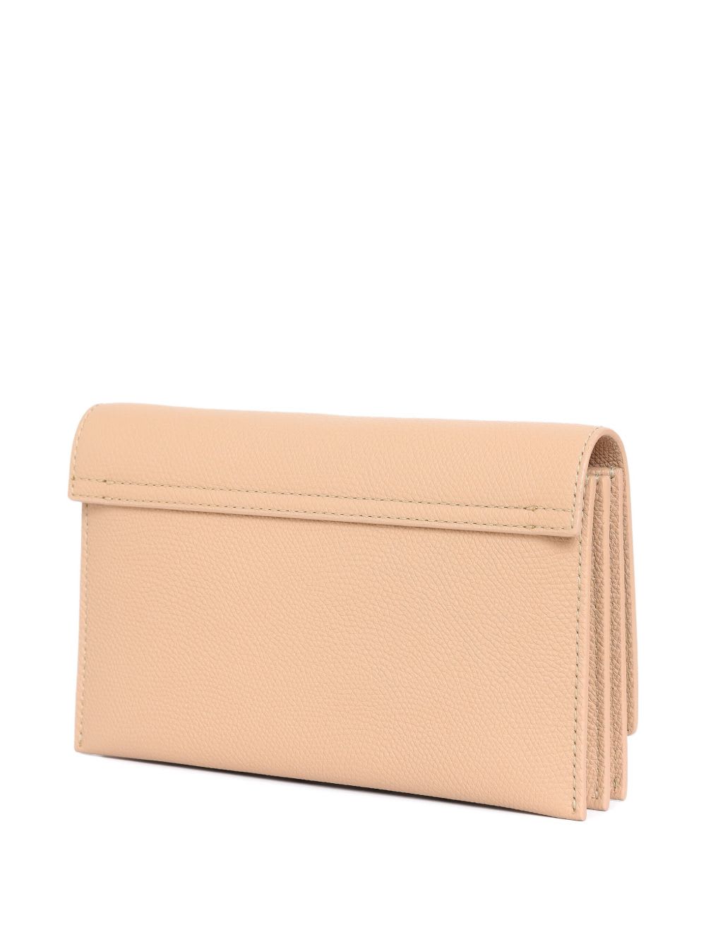 Valentino Vlogo Signature Leather Wallet On Chain In Neutral