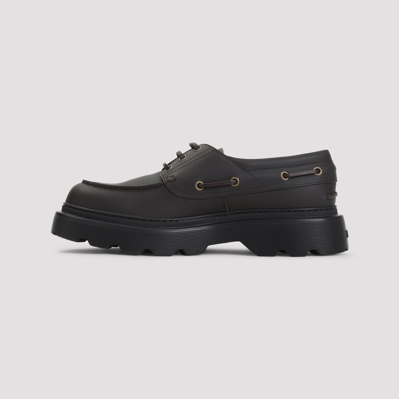 Tod's Leather Loafers Designed For Nautical Wear In Brown