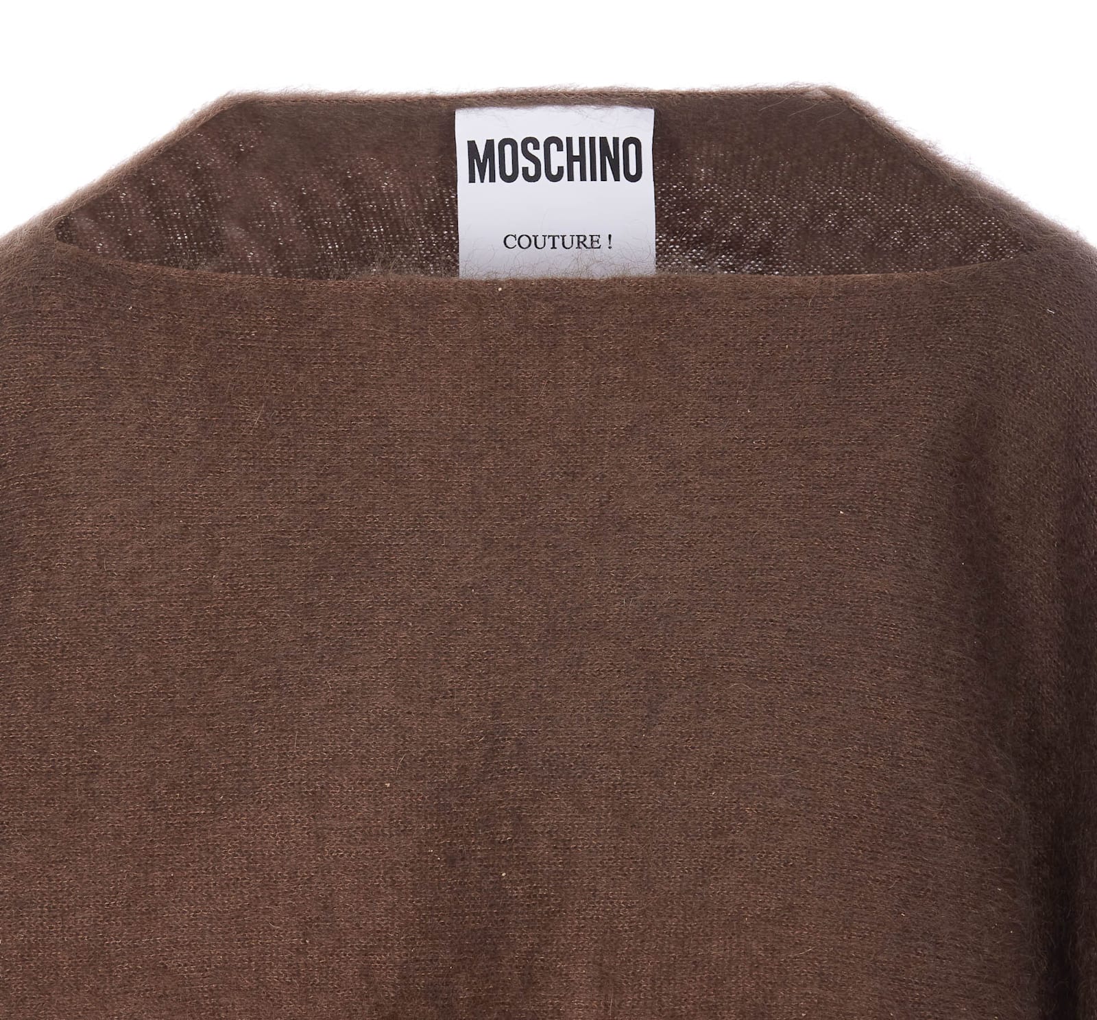 MOSCHINO MOHAIR CAPE WITH GLOVES DETAIL 