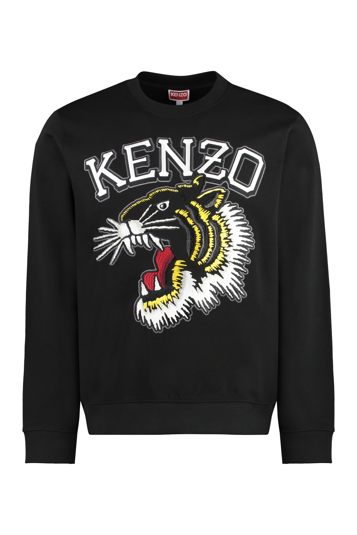 Shop Kenzo Cotton Crew-neck Sweatshirt In Nero