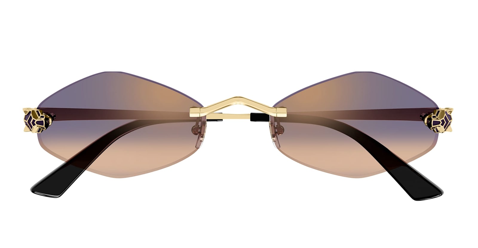 Cartier Eyewear Panthère De Cartier Ct0433s-005 – Gold Sunglasses