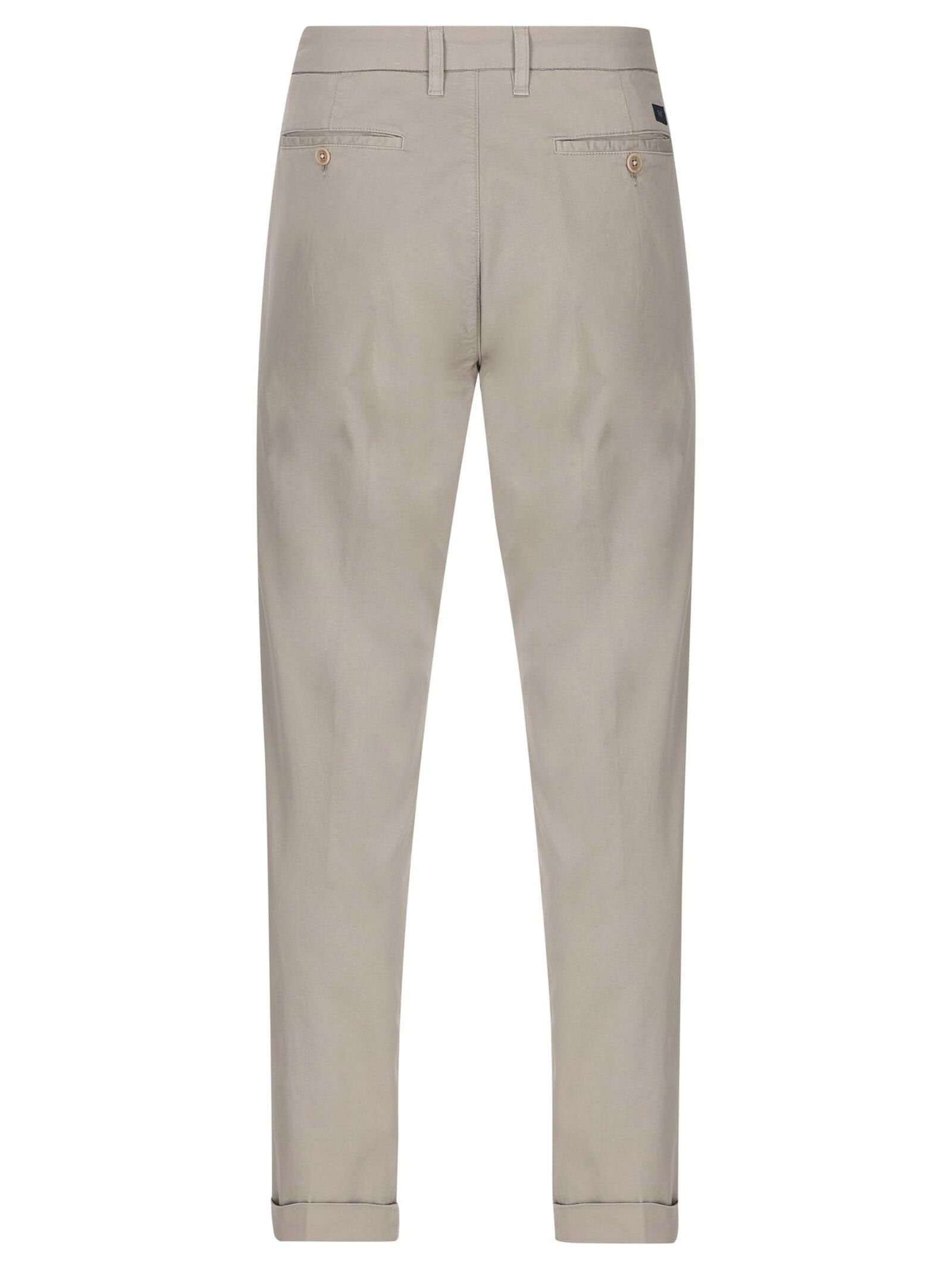 Shop Fay Beige Stretch-cotton Capri Trousers