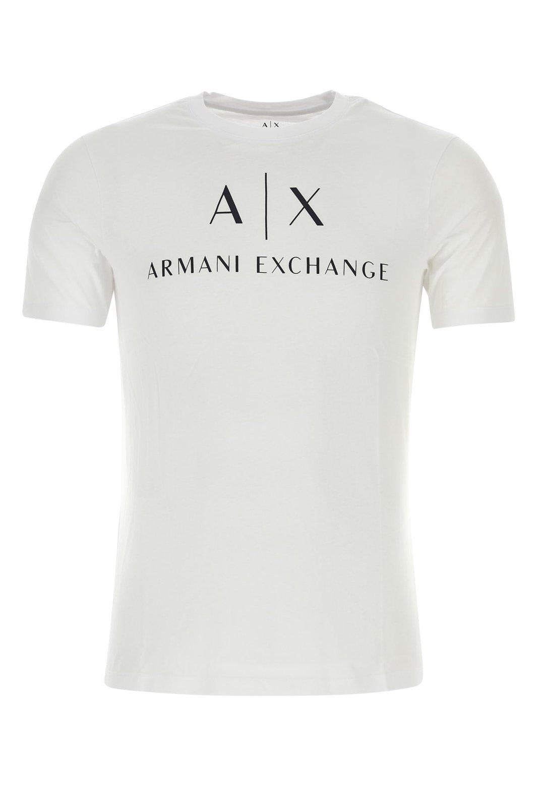 Armani Collezioni Logo Printed Crewneck T-shirt