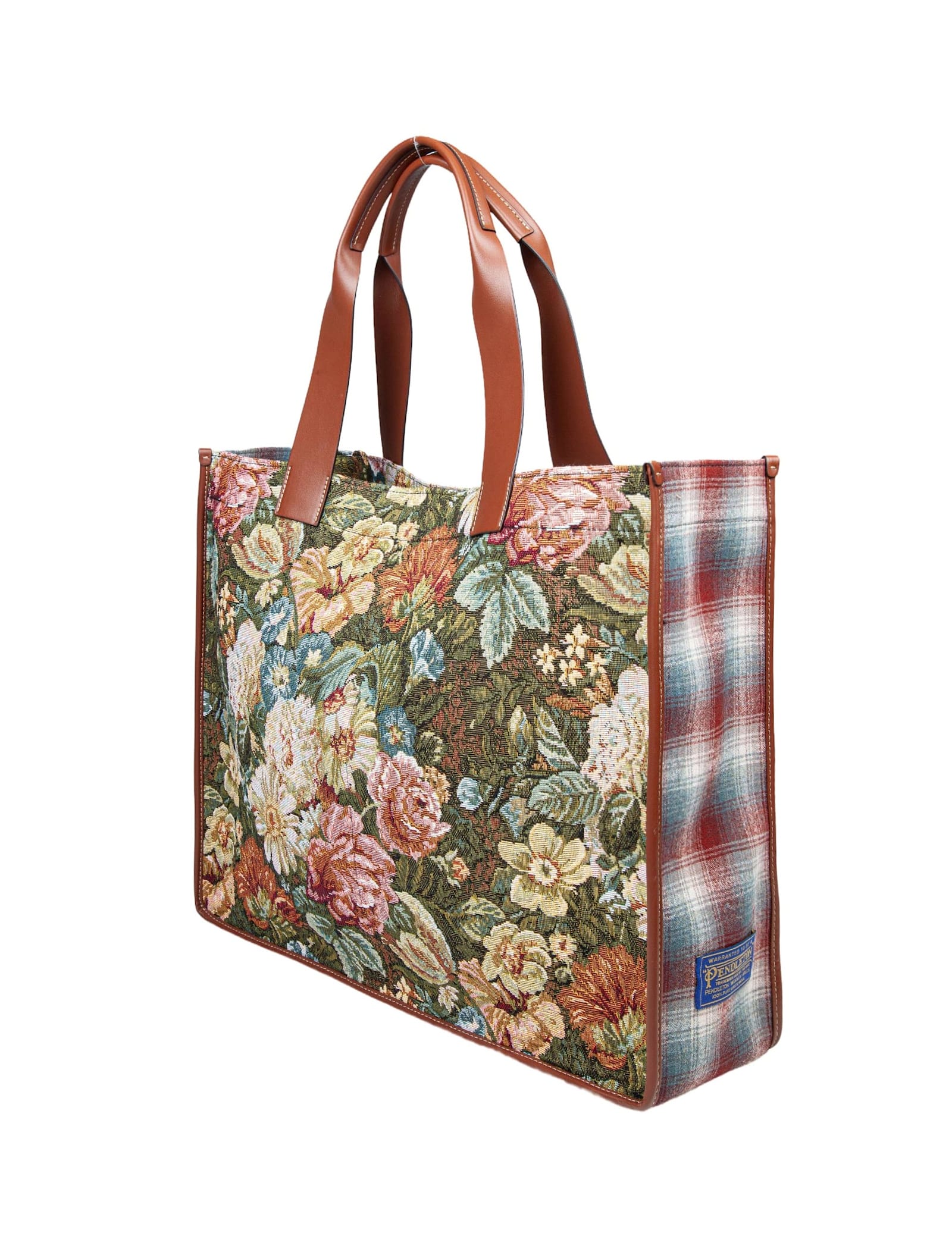 Shop Maison Margiela Large Floral Fabric Tote Bag In Flowers