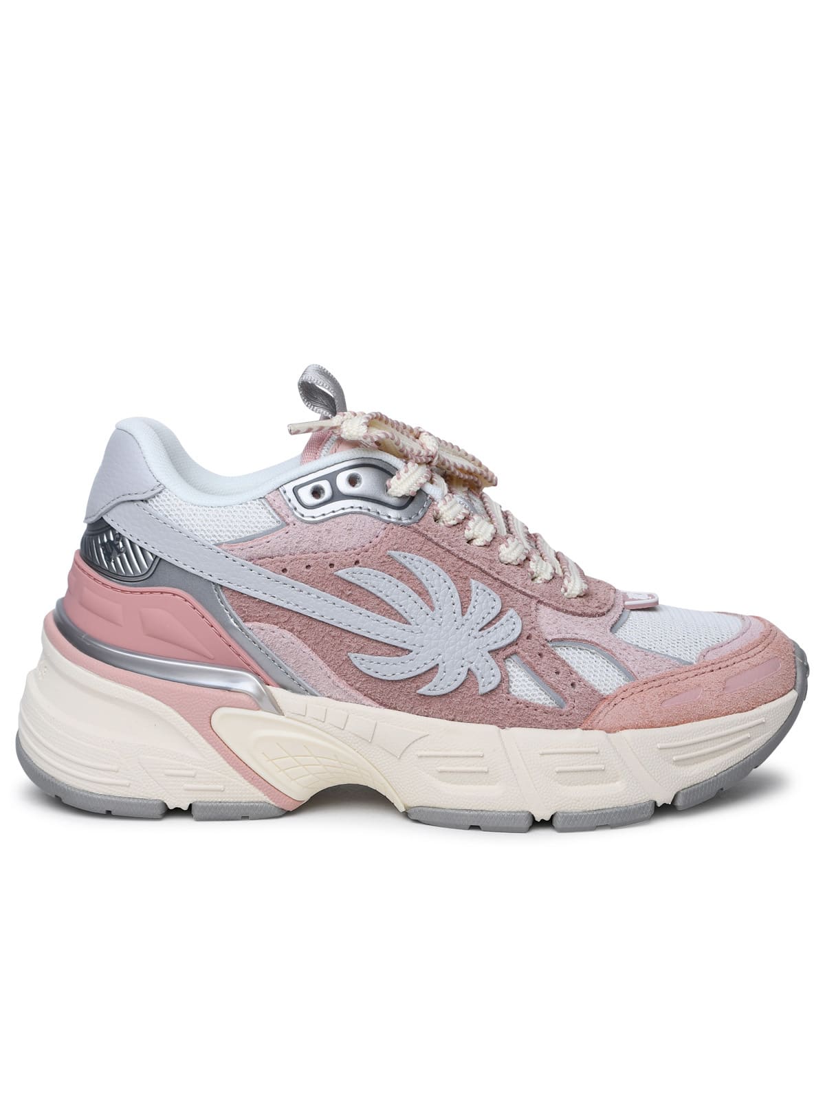 Palm Angels pa 4 Pink Leather Blend Sneakers