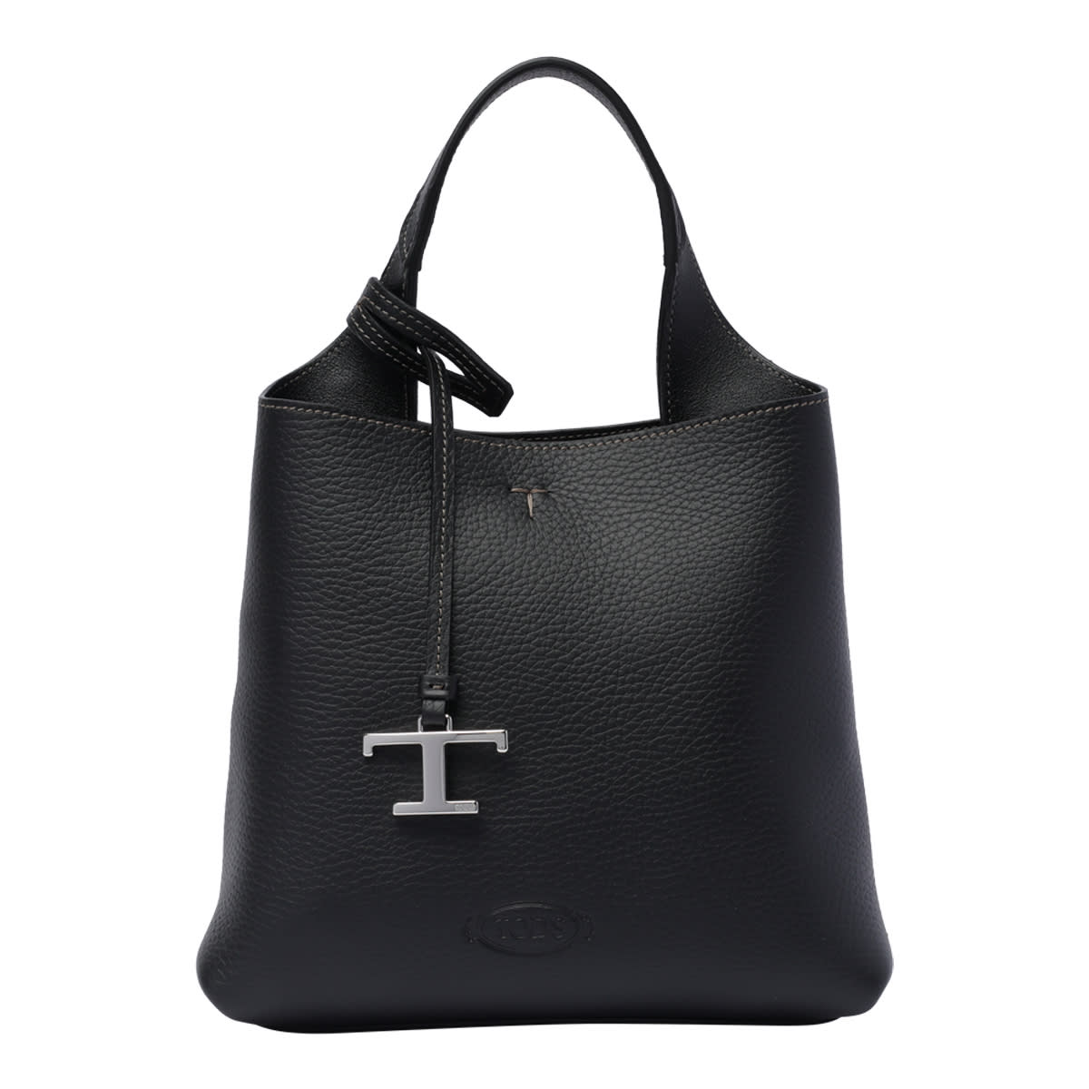 Shop Tod's Leather Tods Handbag In Black