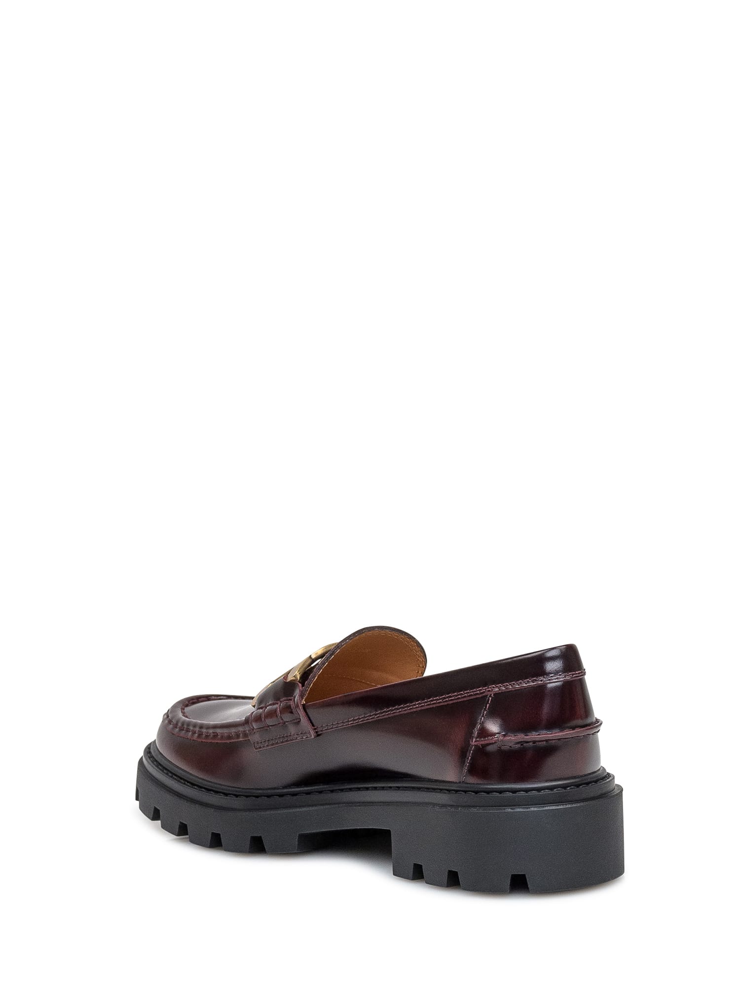 Shop Tod's T Timeless Leather Loafer In Mosto