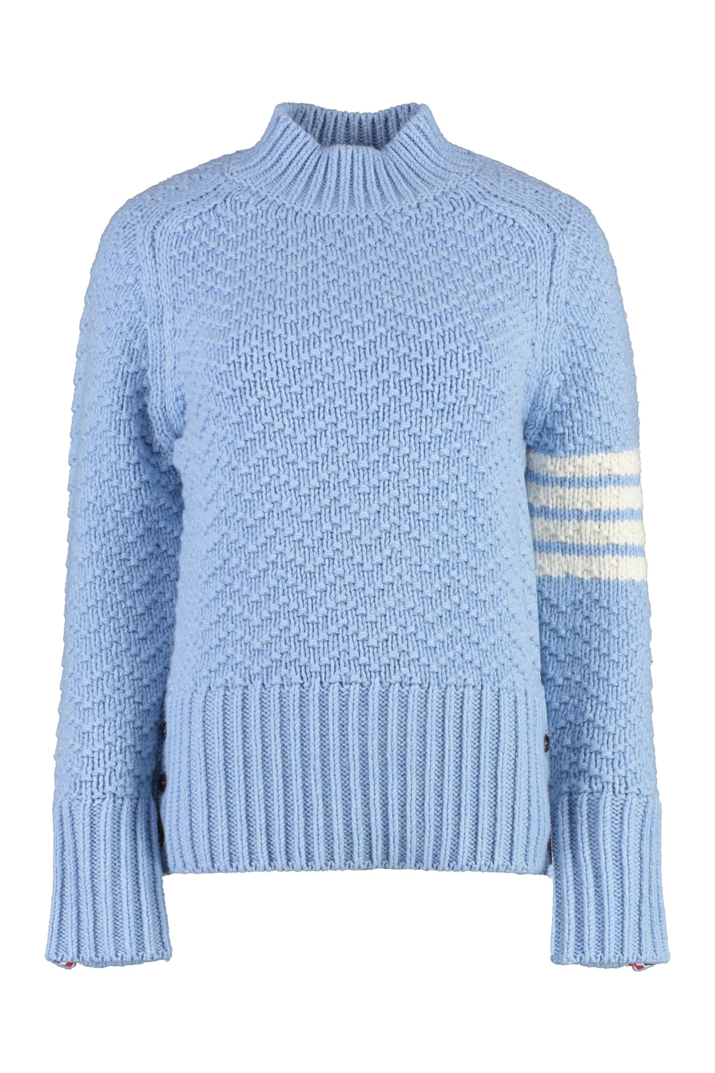 THOM BROWNE TURTLENECK WOOL PULLOVER