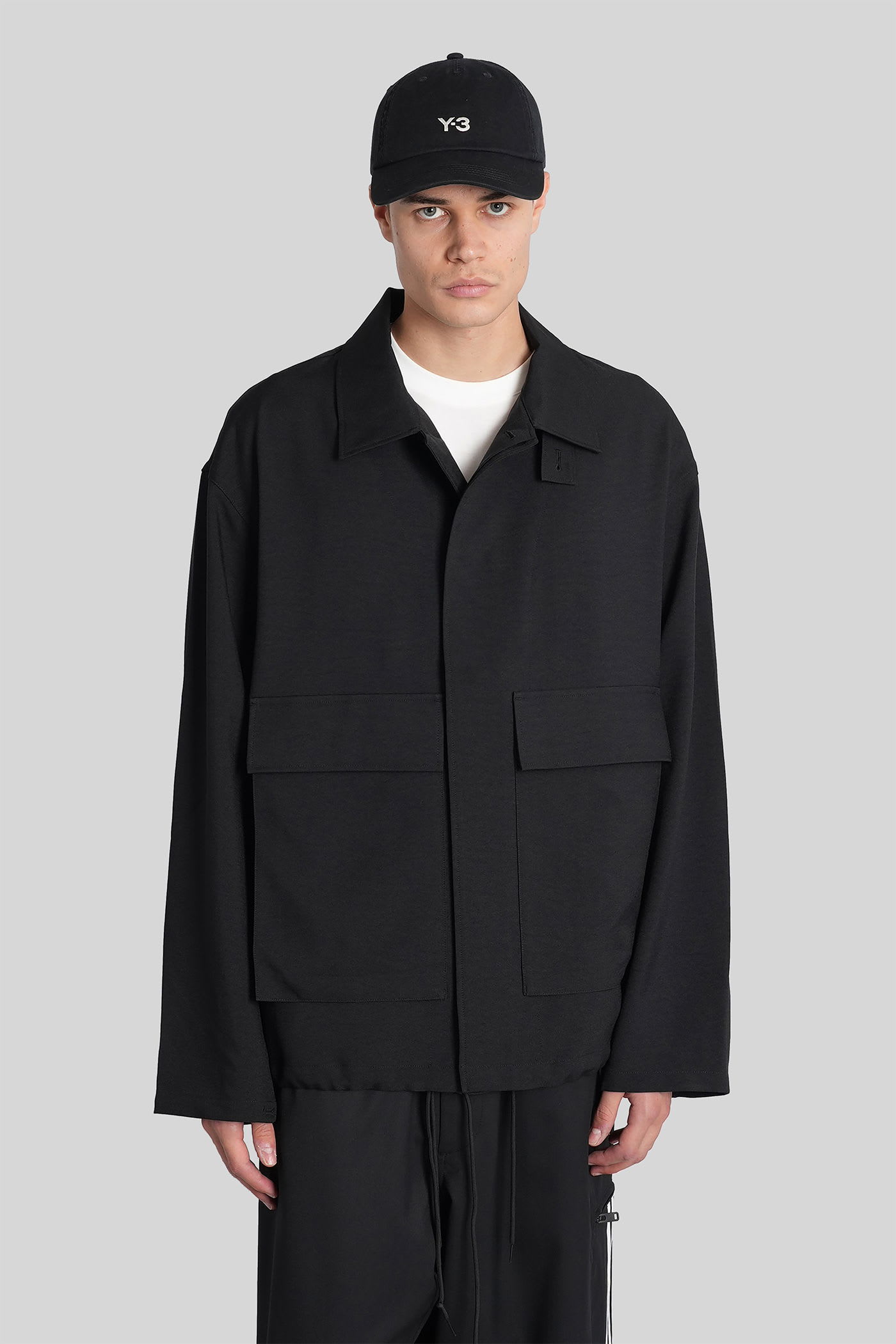 Y-3 Adidas Y 3 Black Sport Uniform Patch Jacket In Black