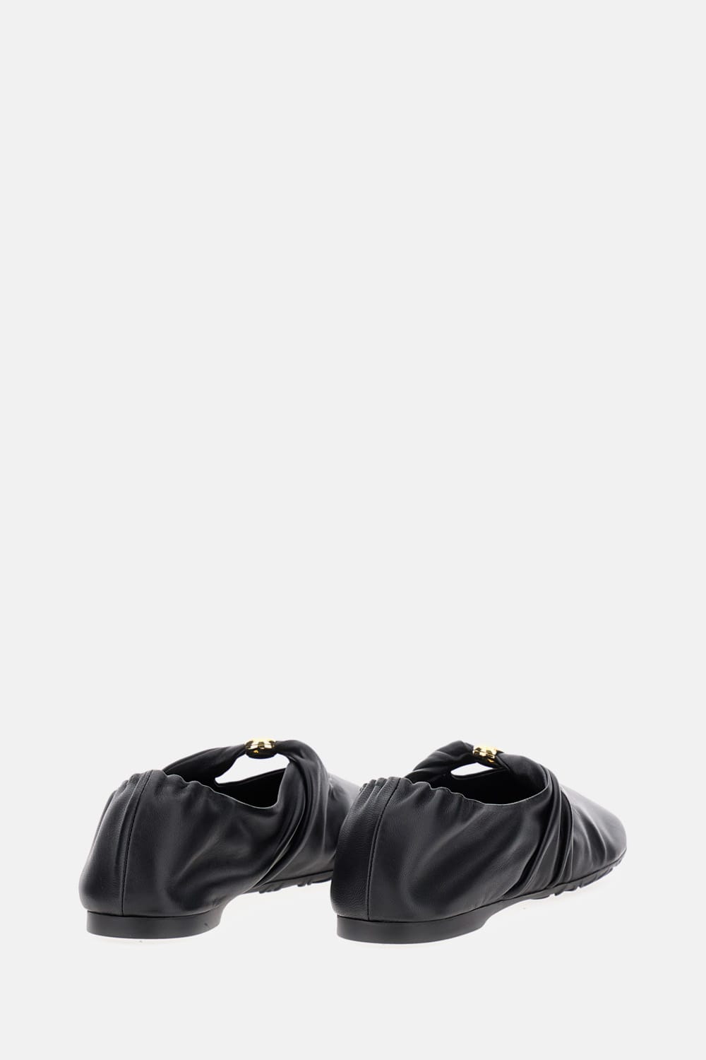 Loewe Women Pebble Ballerina In Nappa Leather In Black
