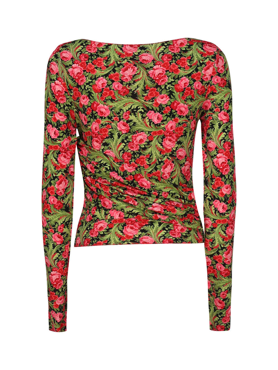 Shop Magda Butrym Long-sleeved Top With Print In Multicolor