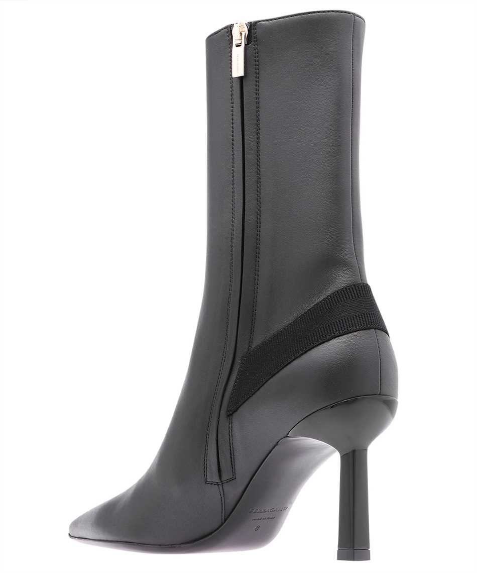 Ferragamo 85mm Vara-bow Leather Ankle Boots In Black
