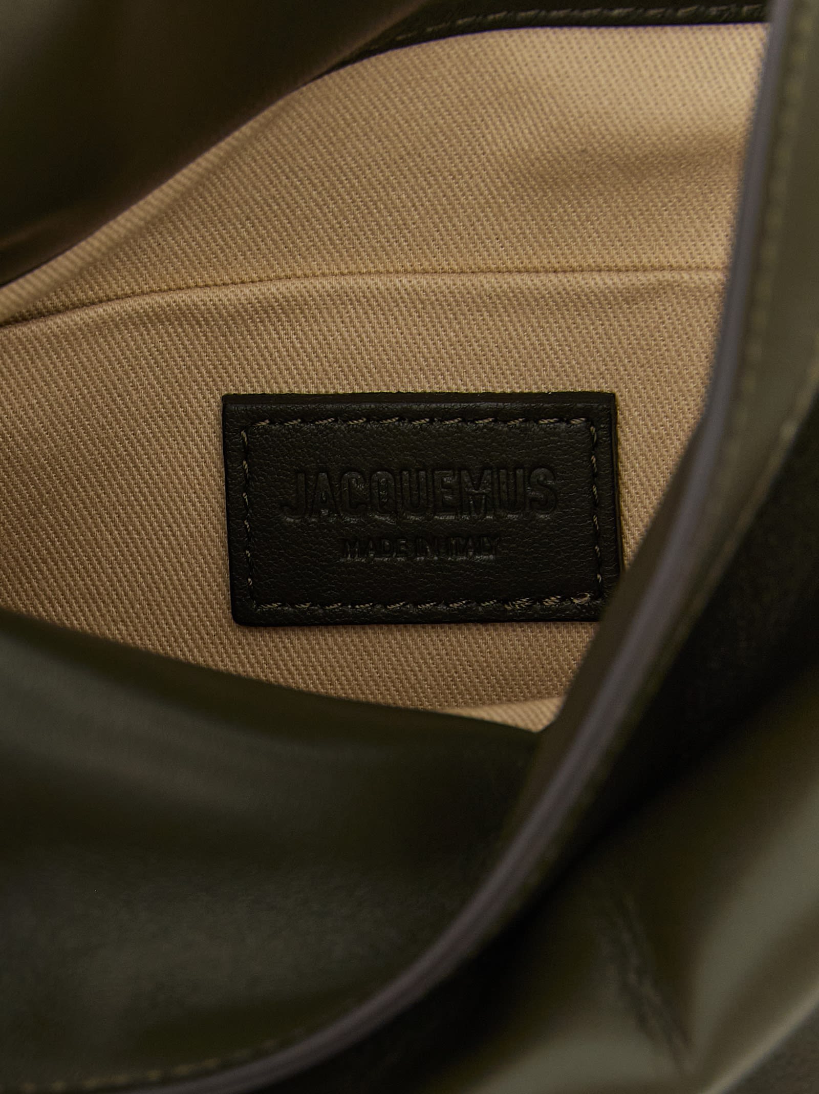 Jacquemus Dark Khaki Rond Carre Clutch In Green