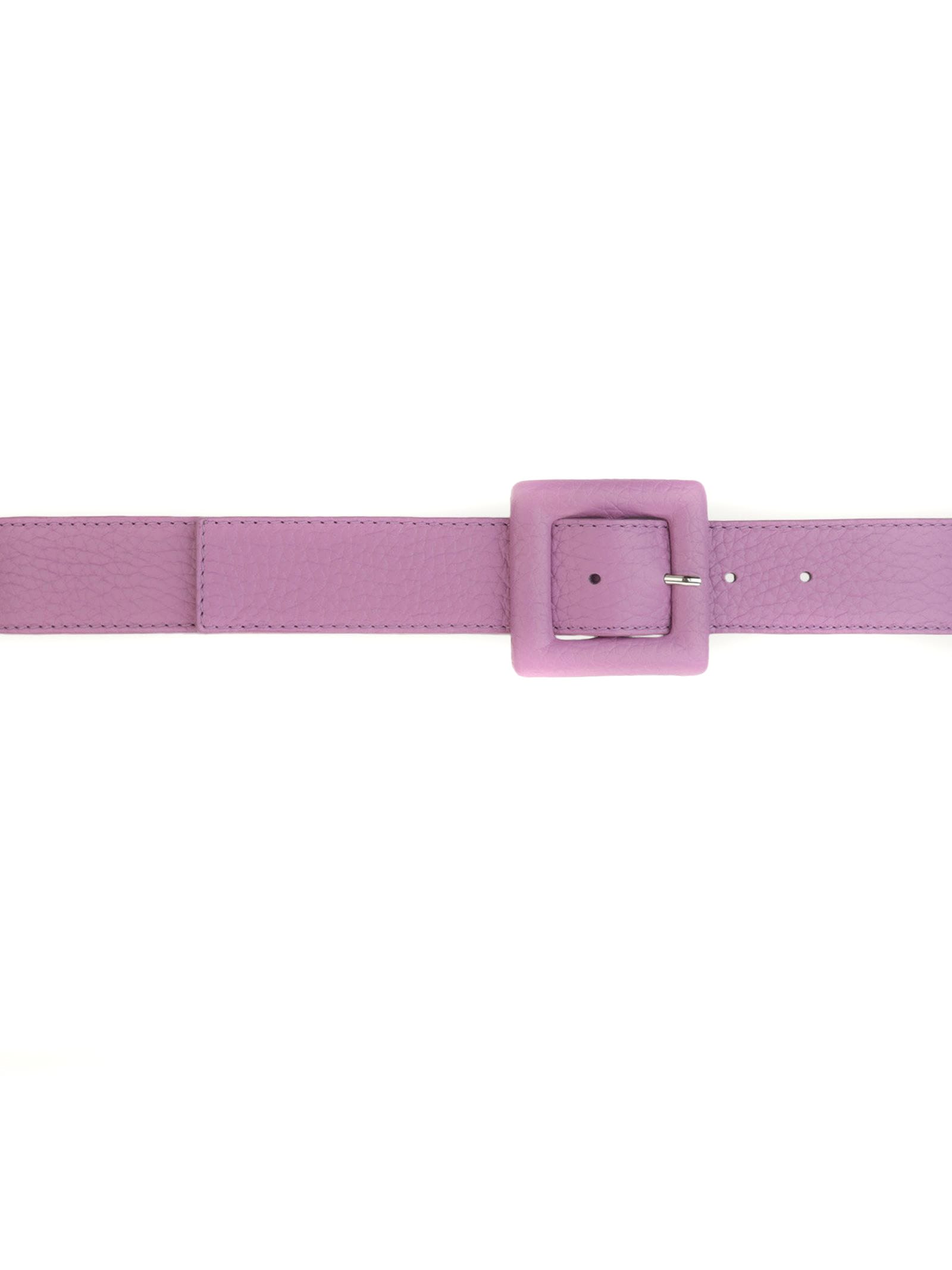 Shop Orciani Purple Soft Leather Belt