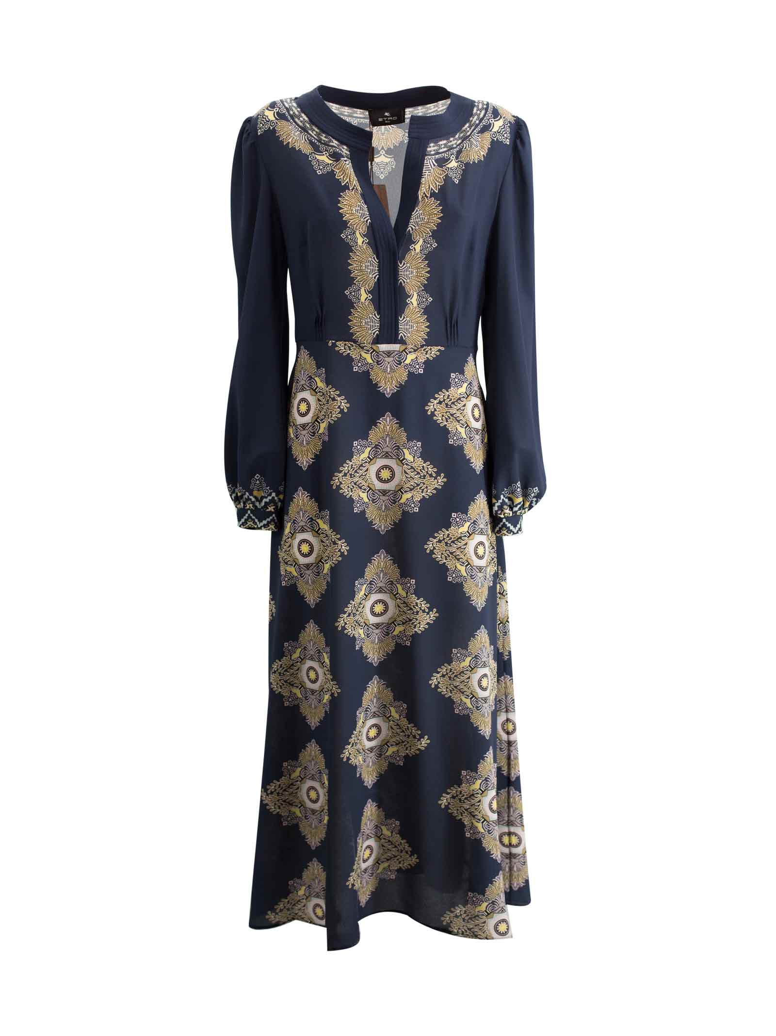 Etro Embroidered-design Long-sleeve Dress