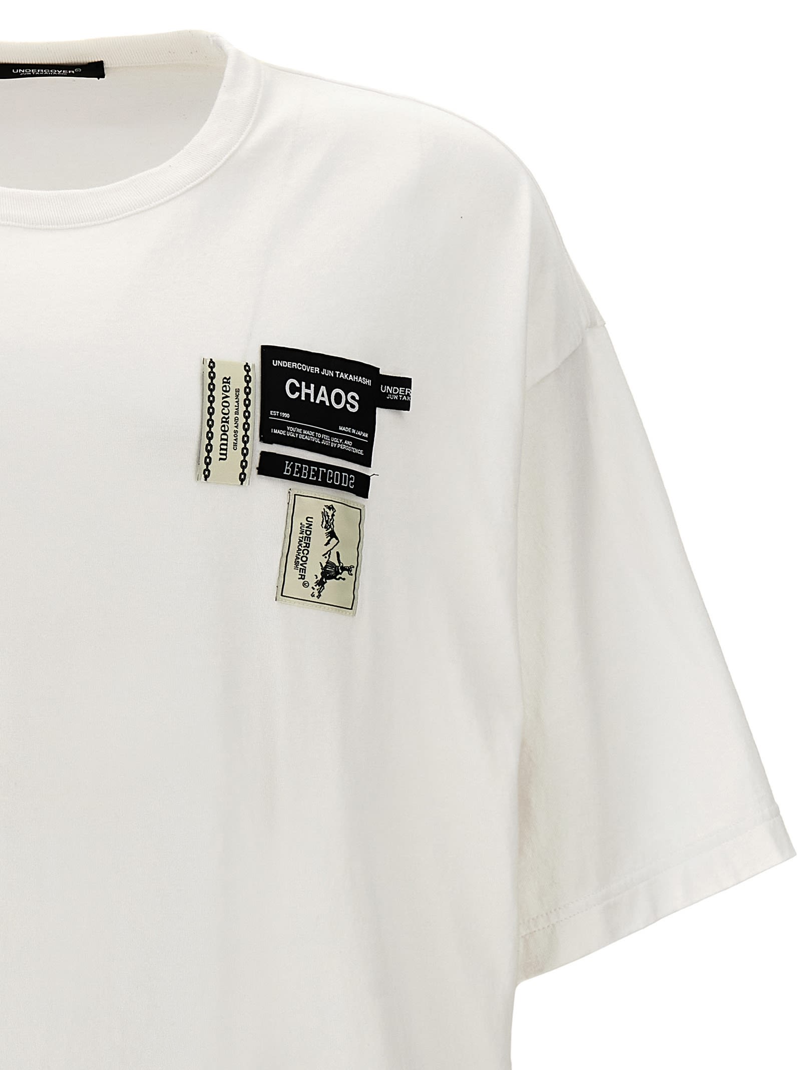 Shop Undercover Chaos And Balance T-shirt In White