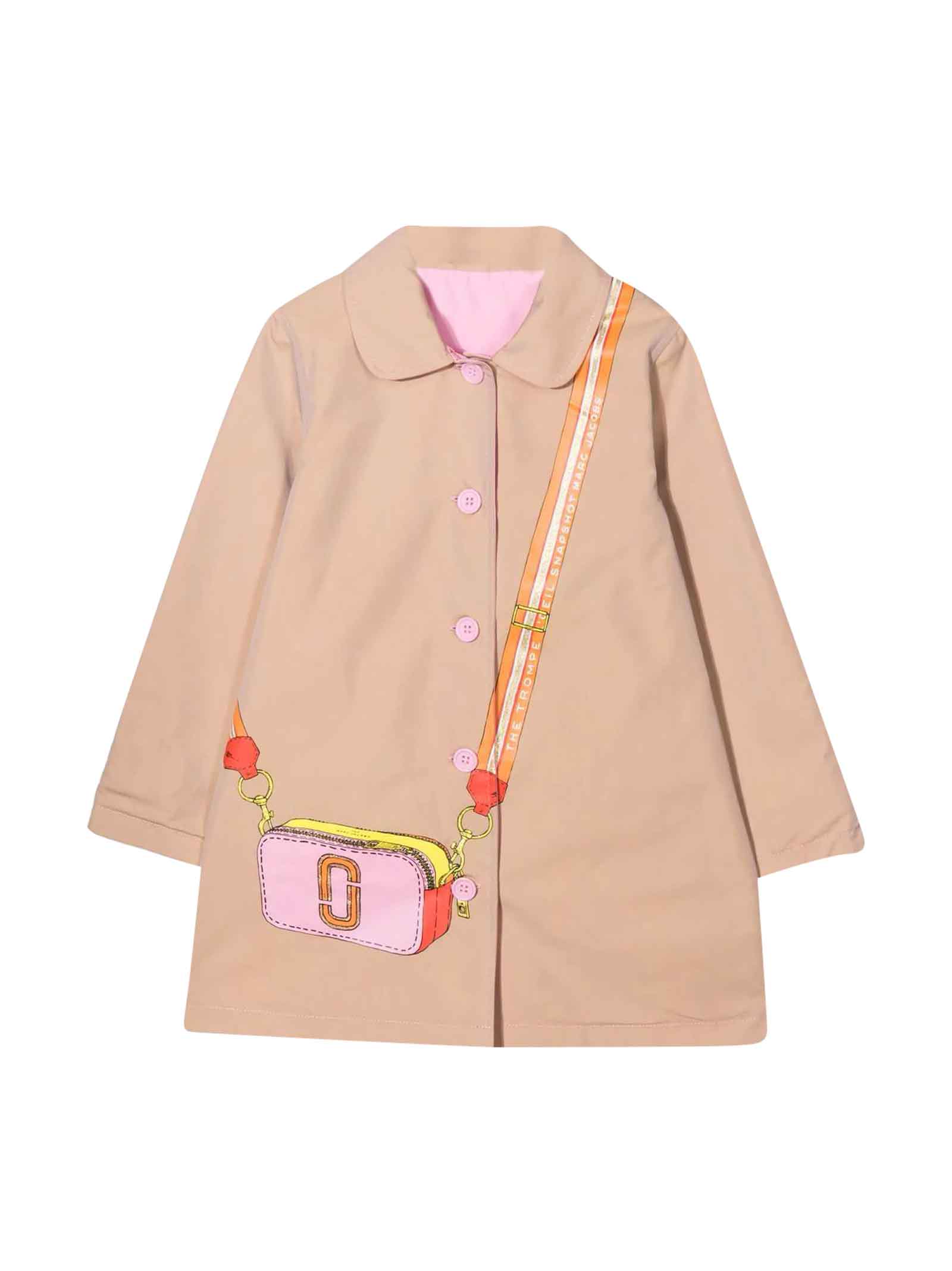 Little Marc Jacobs Reversible Coat With Print