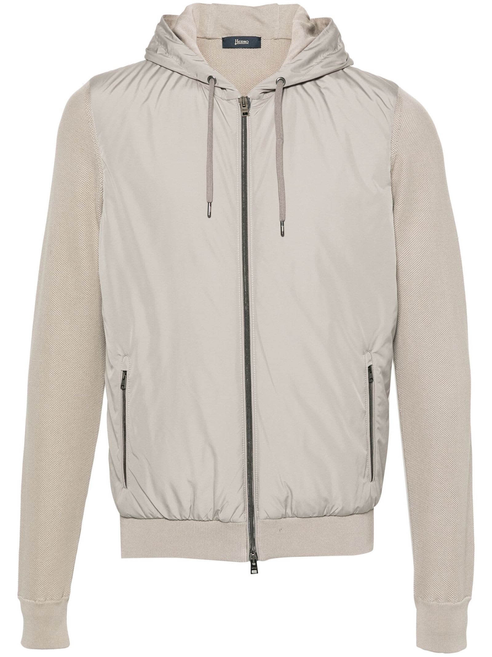 Shop Herno Light Beige Cotton Jacket
