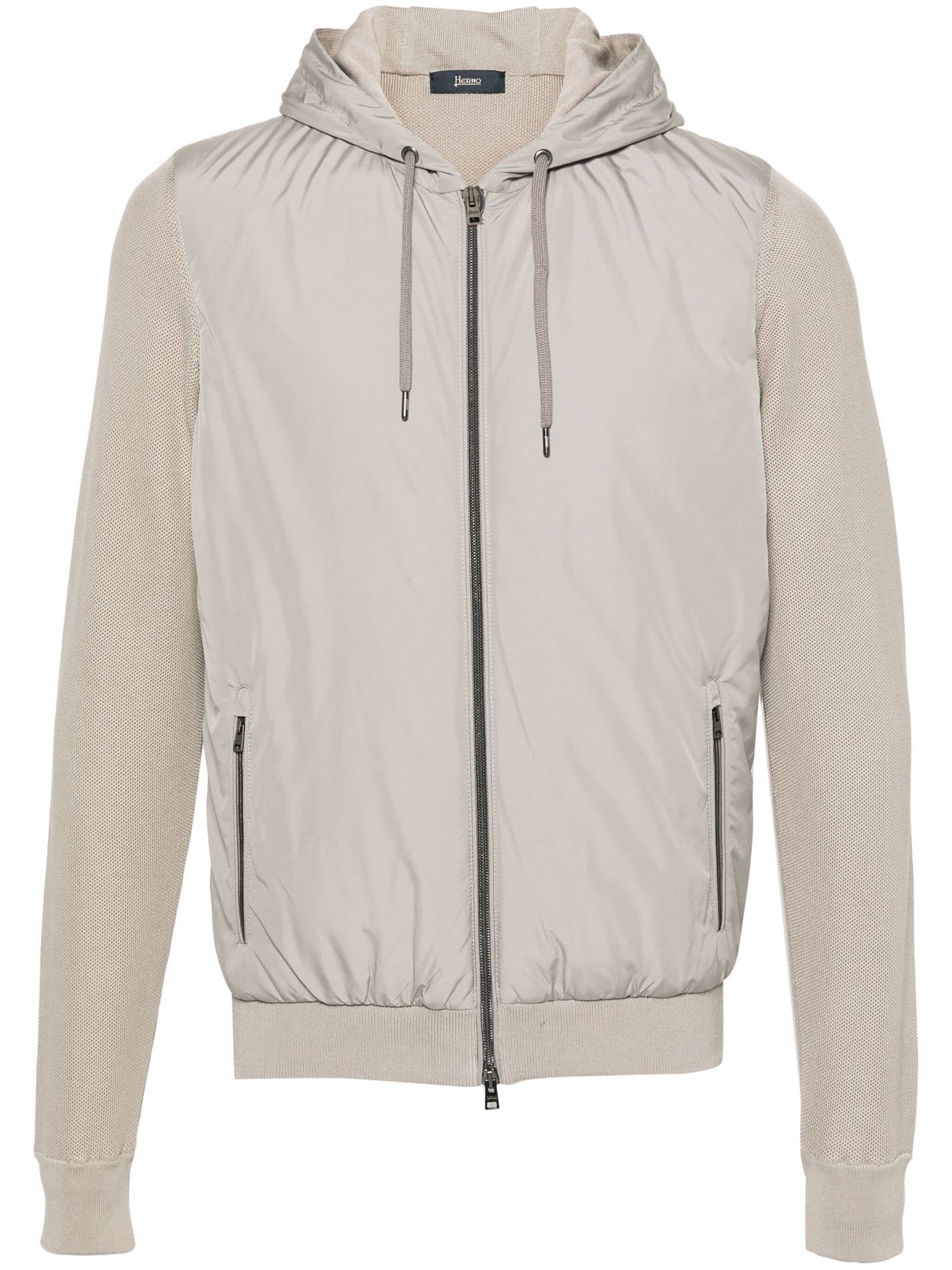 HERNO LIGHT BEIGE COTTON JACKET