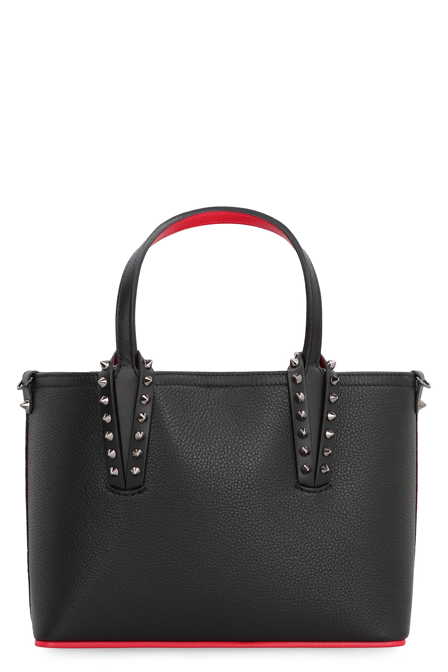 Shop Christian Louboutin Cabata Leather Mini Tote In Black